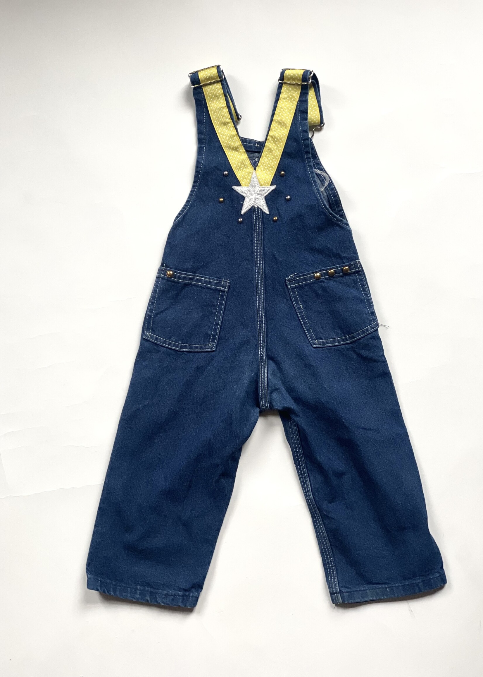 OshKosh USA Dark Pimped Denim Dungarees 18-24m