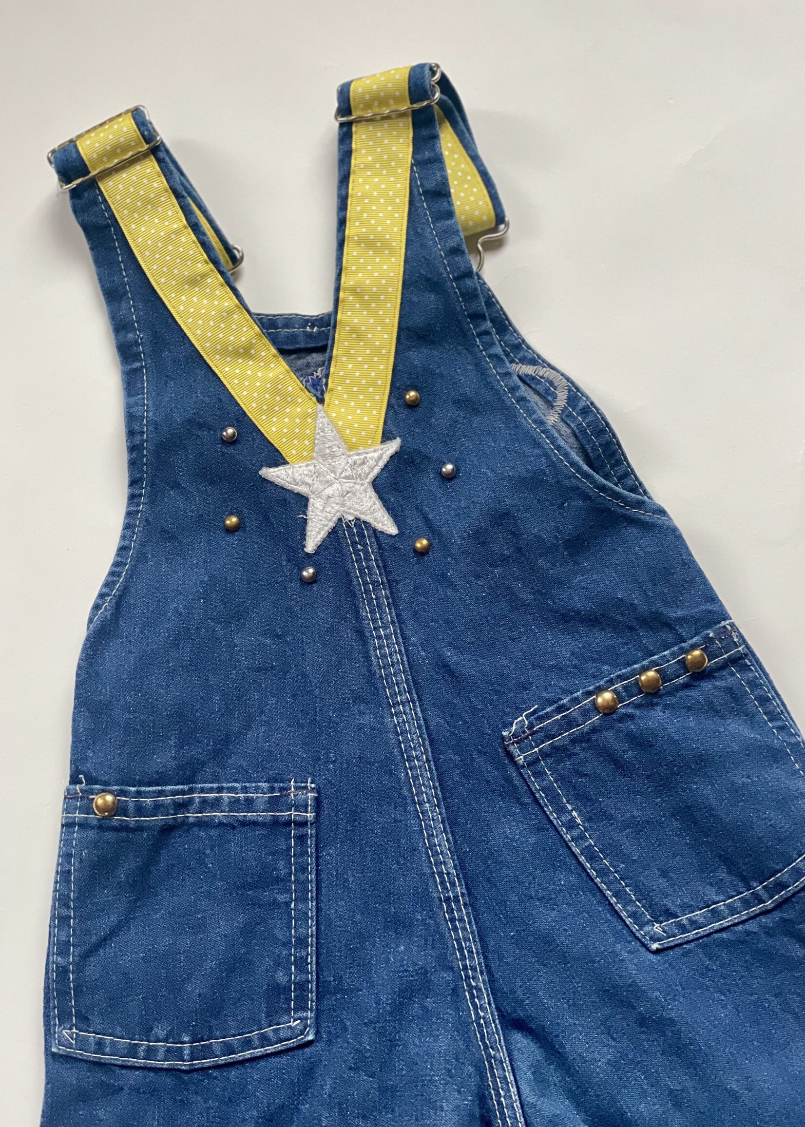 OshKosh USA Dark Pimped Denim Dungarees 18-24m