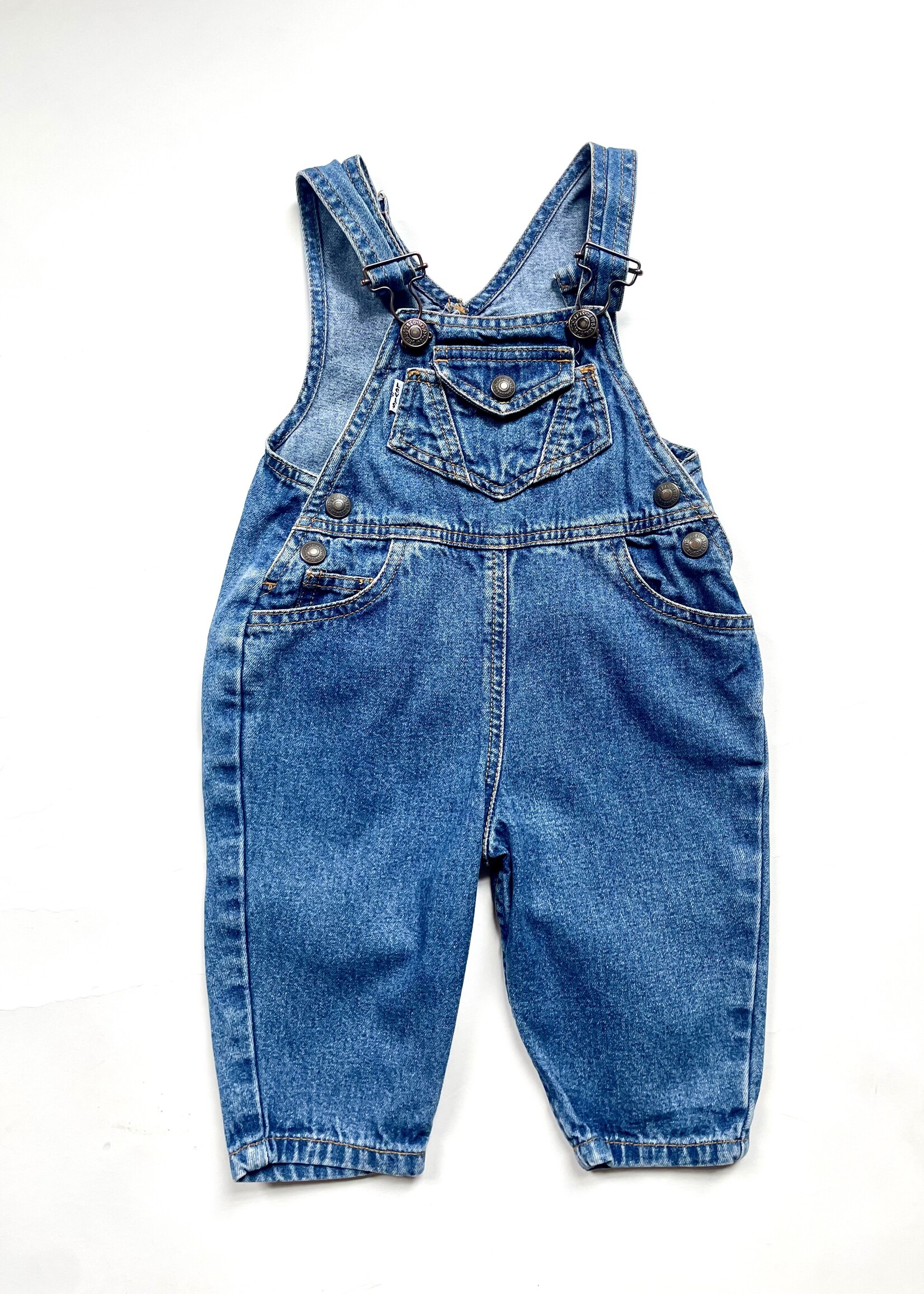Levi's White Tab Denim Puffy Dungarees 6m