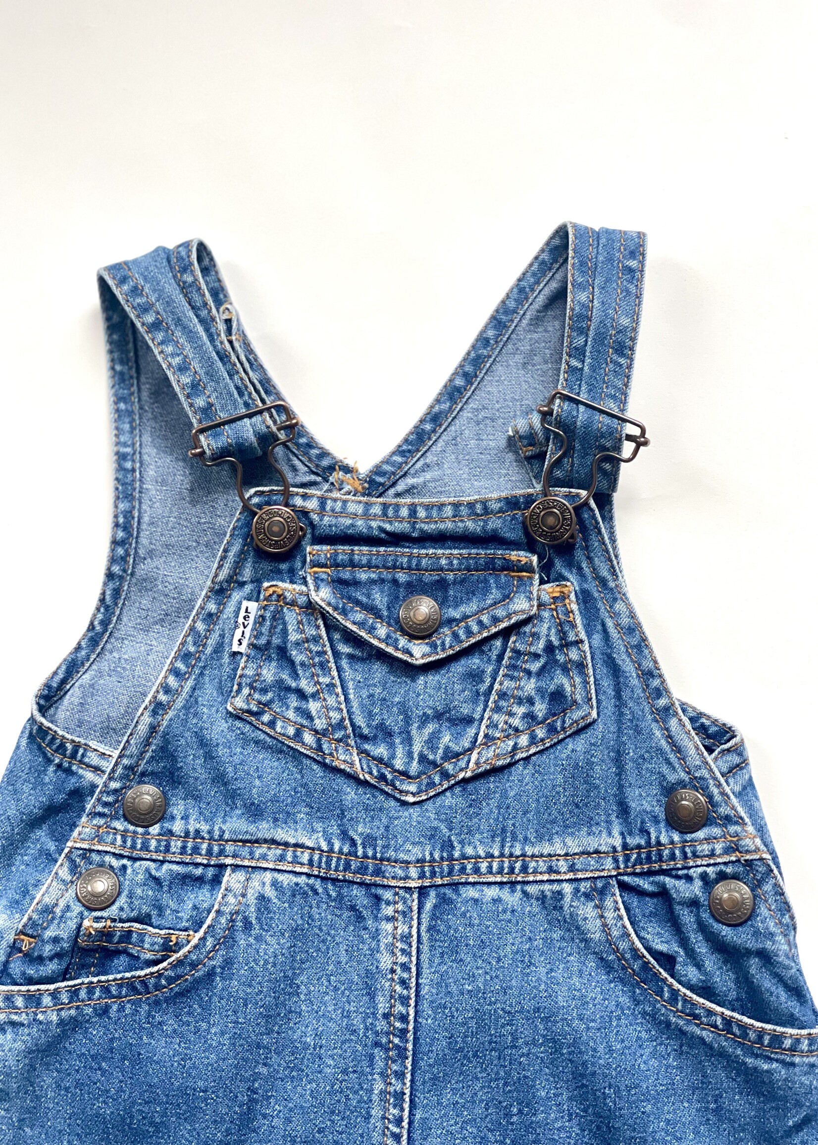 Levi's White Tab Denim Puffy Dungarees 6m
