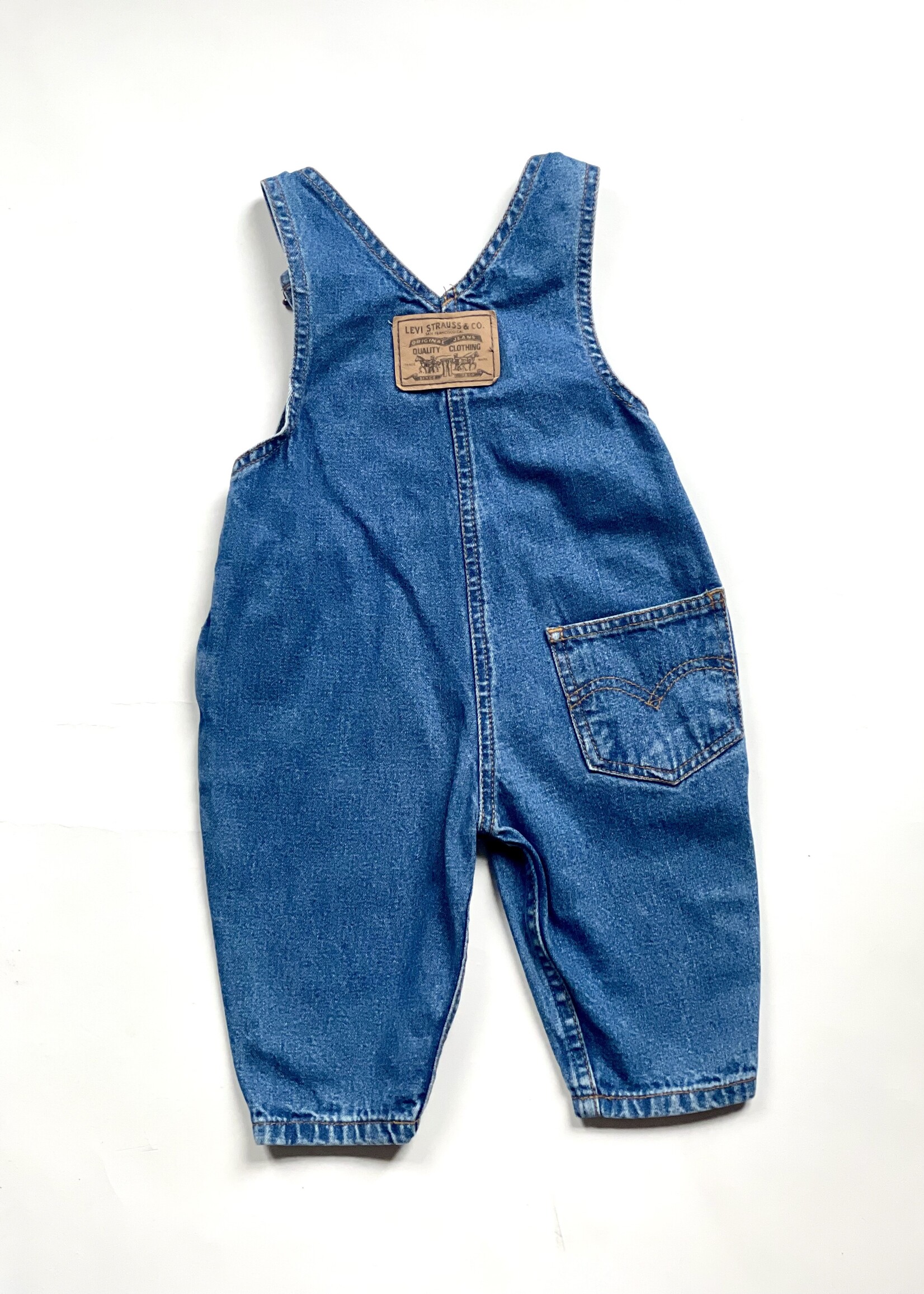 Levi's White Tab Denim Puffy Dungarees 6m
