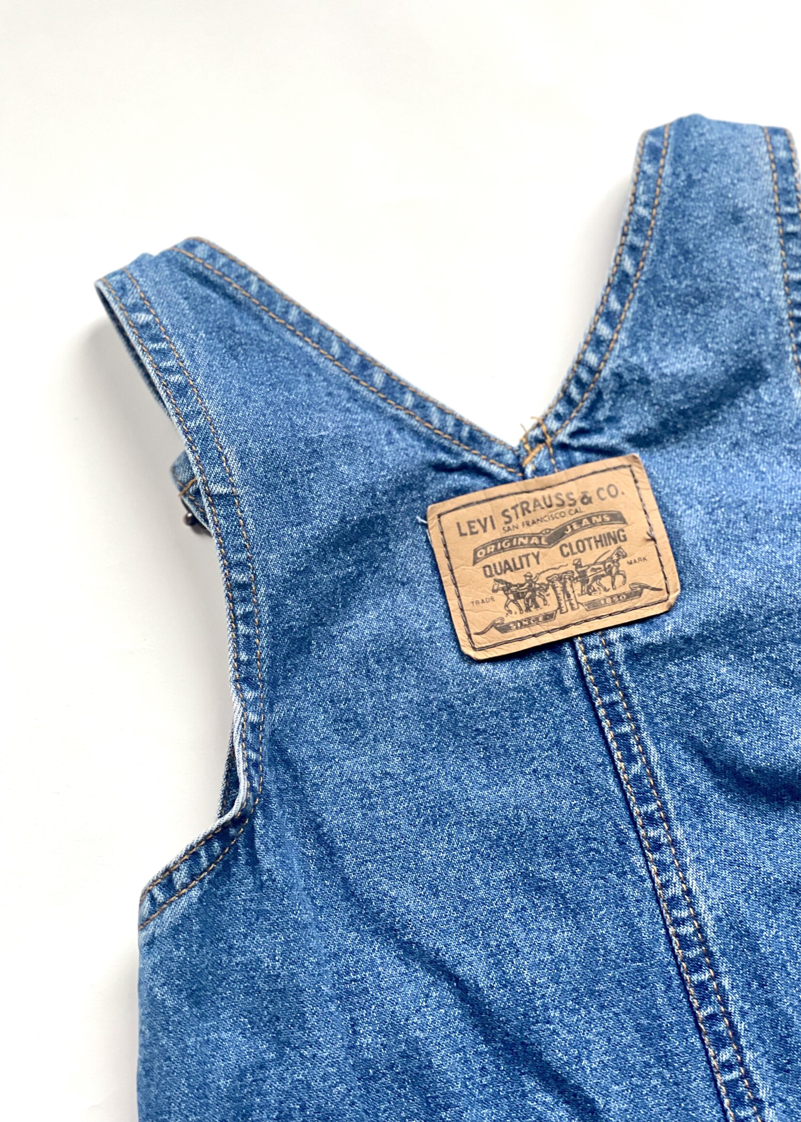 Levi's White Tab Denim Puffy Dungarees 6m