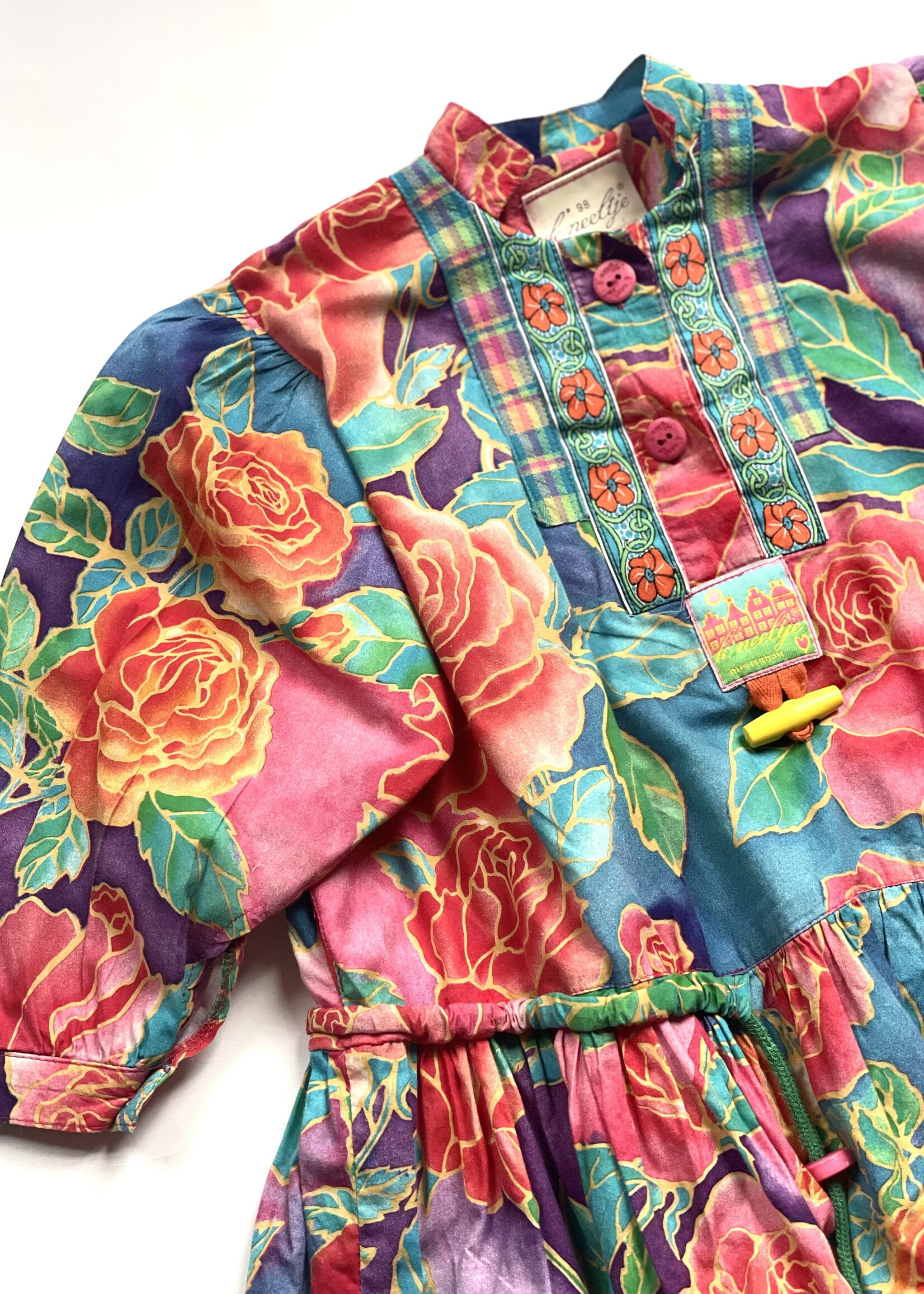 K'neeltje Floral Frilly Wide Fit Dress 3y