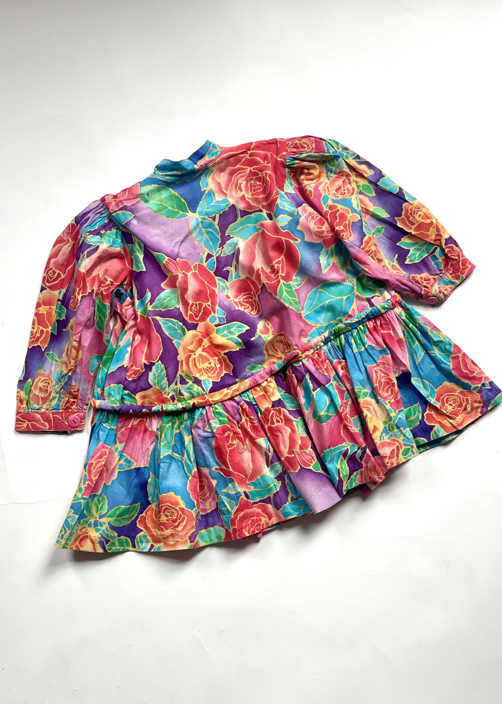 K'neeltje Floral Frilly Wide Fit Dress 3y