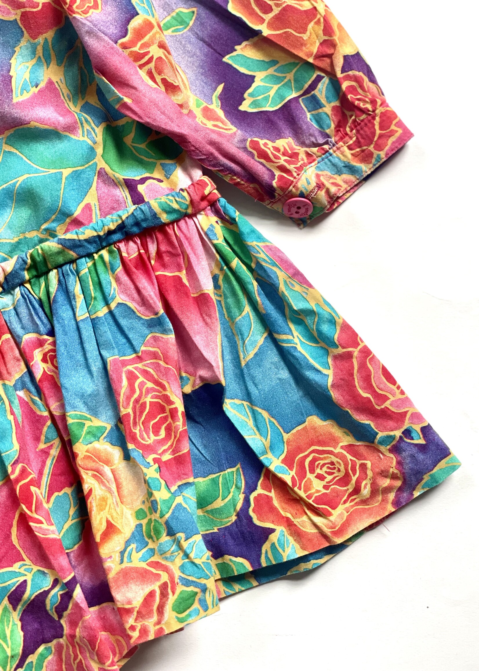 K'neeltje Floral Frilly Wide Fit Dress 3y
