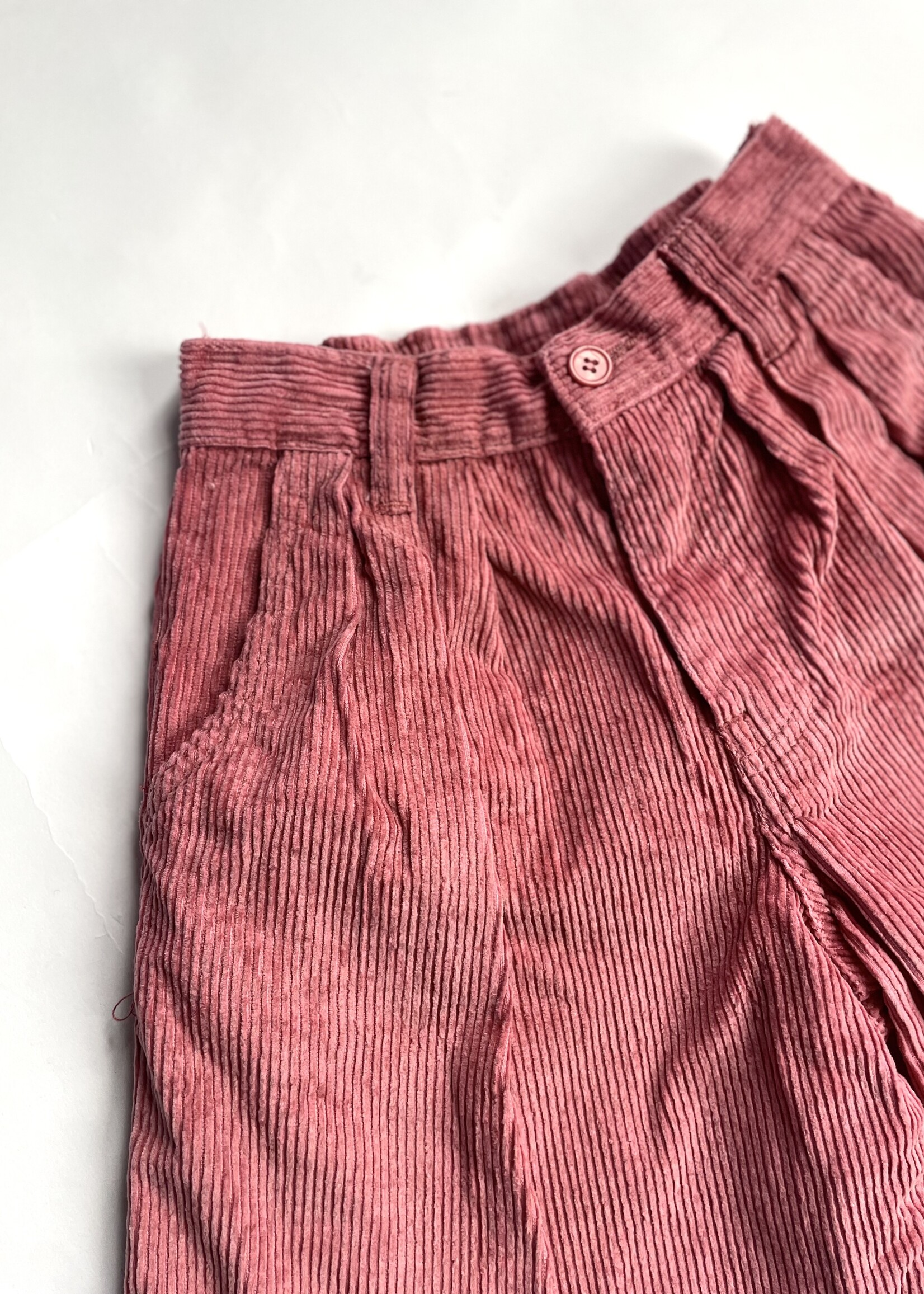 Vintage Old Pink Velvet Bermuda Short 7-8y