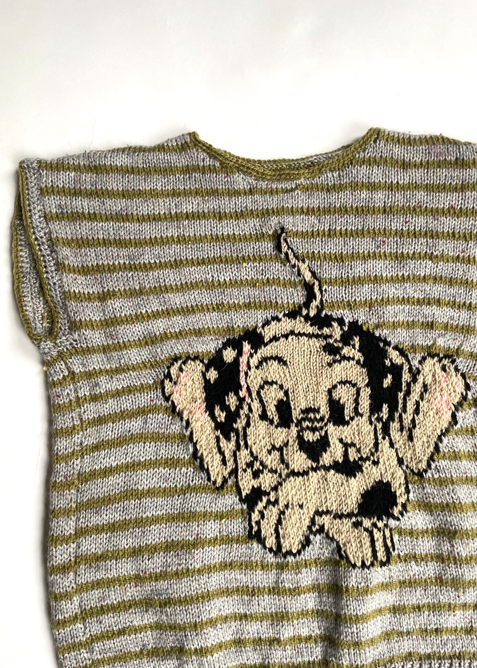 Handmade Striped Dog Spencer 8y