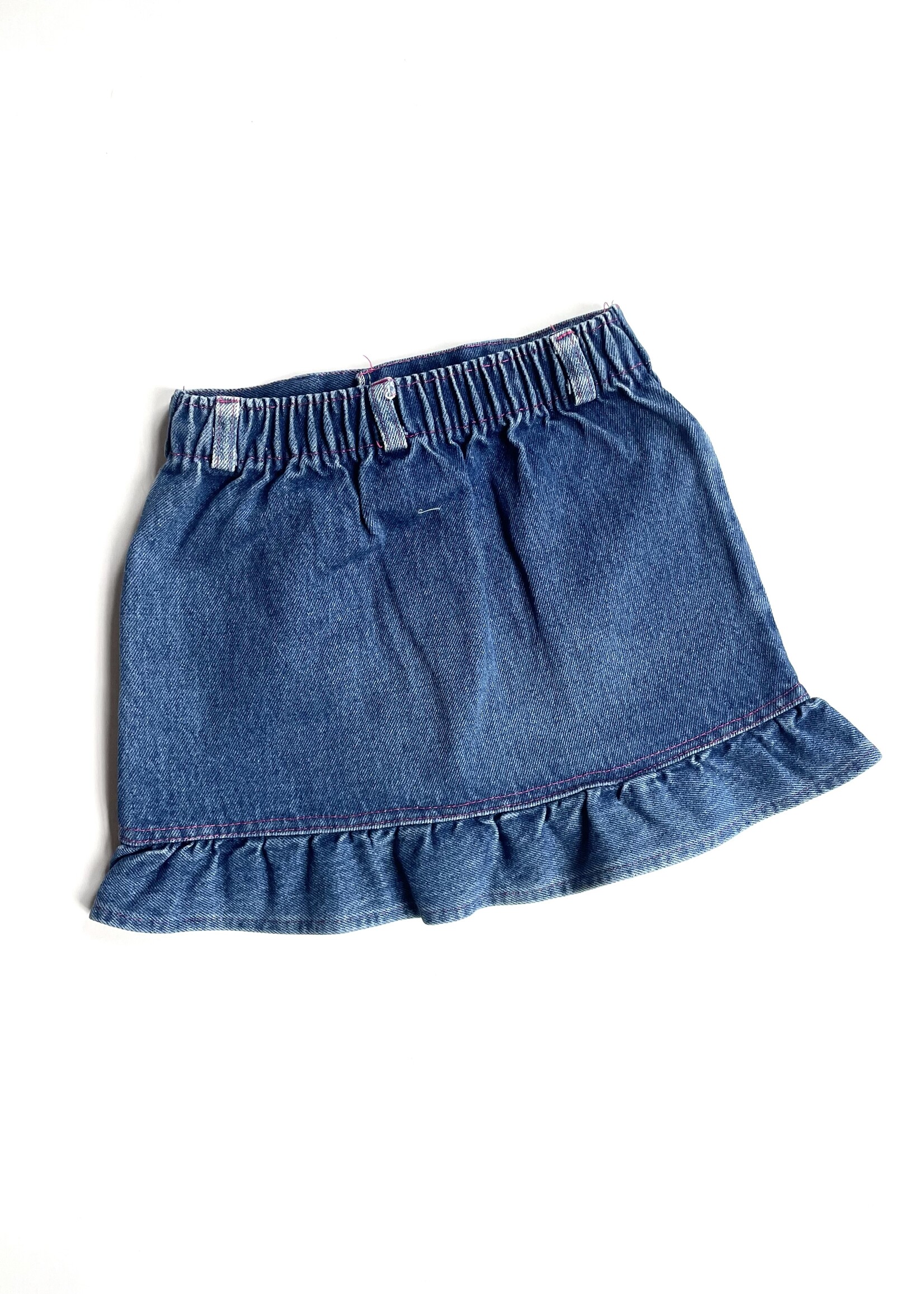Vintage Denim Frilly Skirt 2-4y