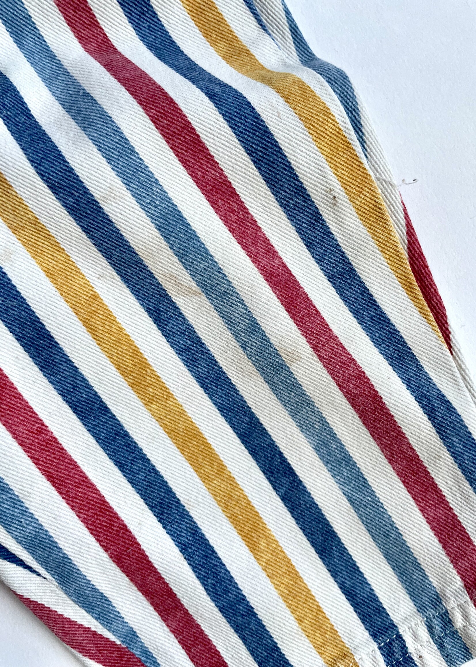 Vintage Striped Denim Dungarees 9m