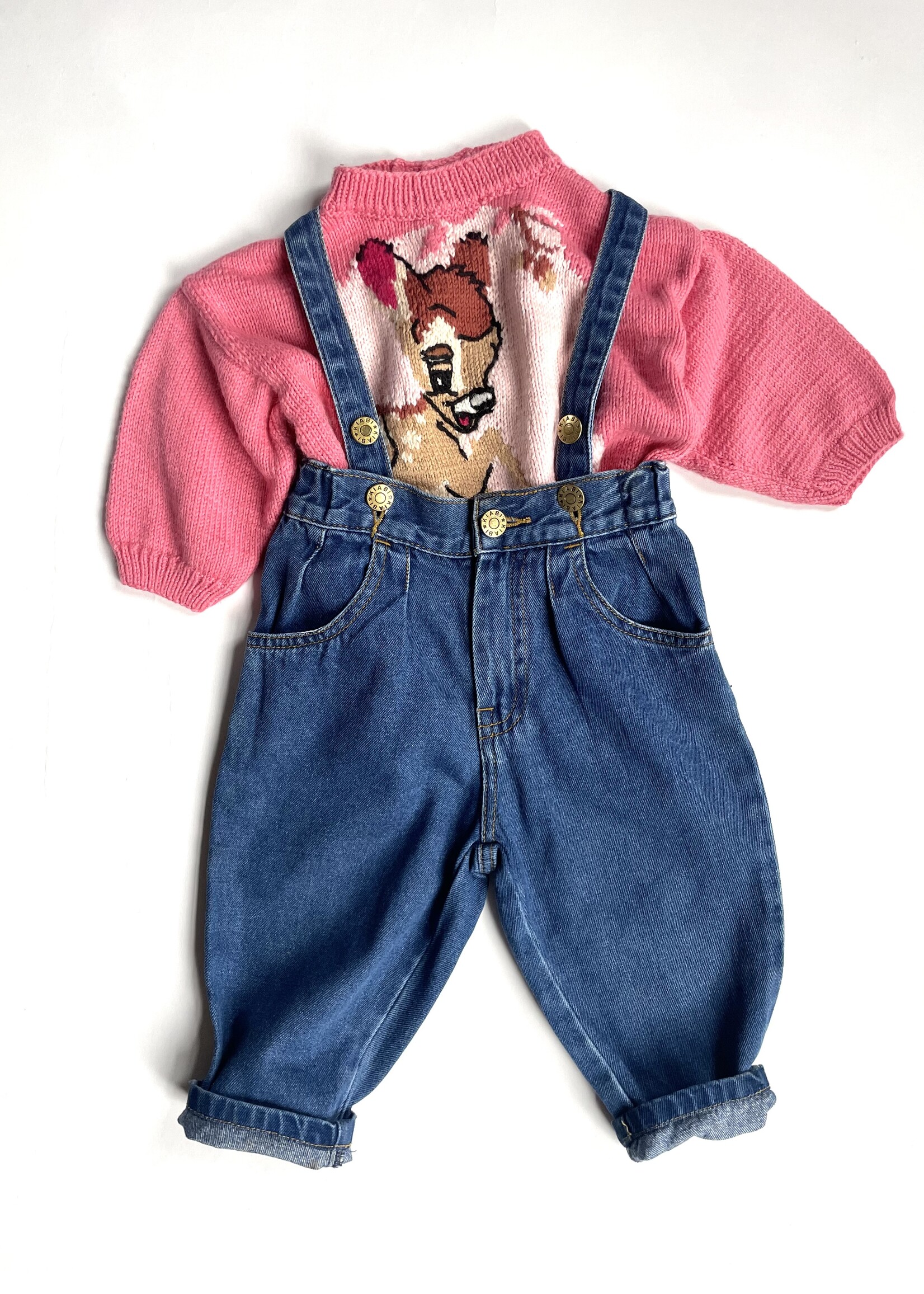 Vintage Jeans with braces 9m