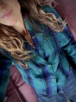 Vintage Tartan Wool Blazer 16+ / S-M