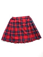 Vintage Red Tartan Pleated Skirt 6-8y