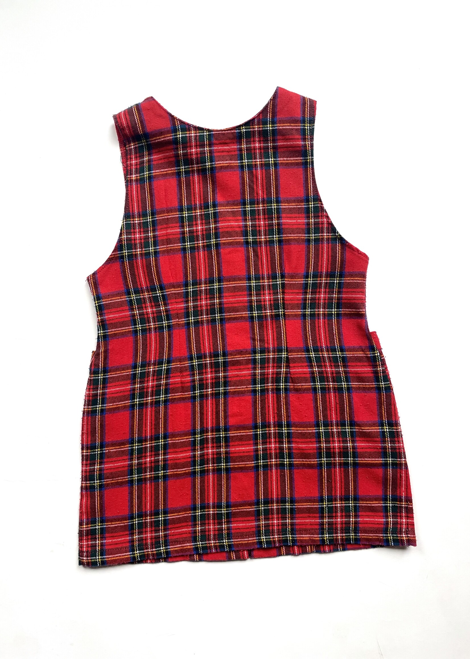 Vintage Red Tartan Dress 4-6y