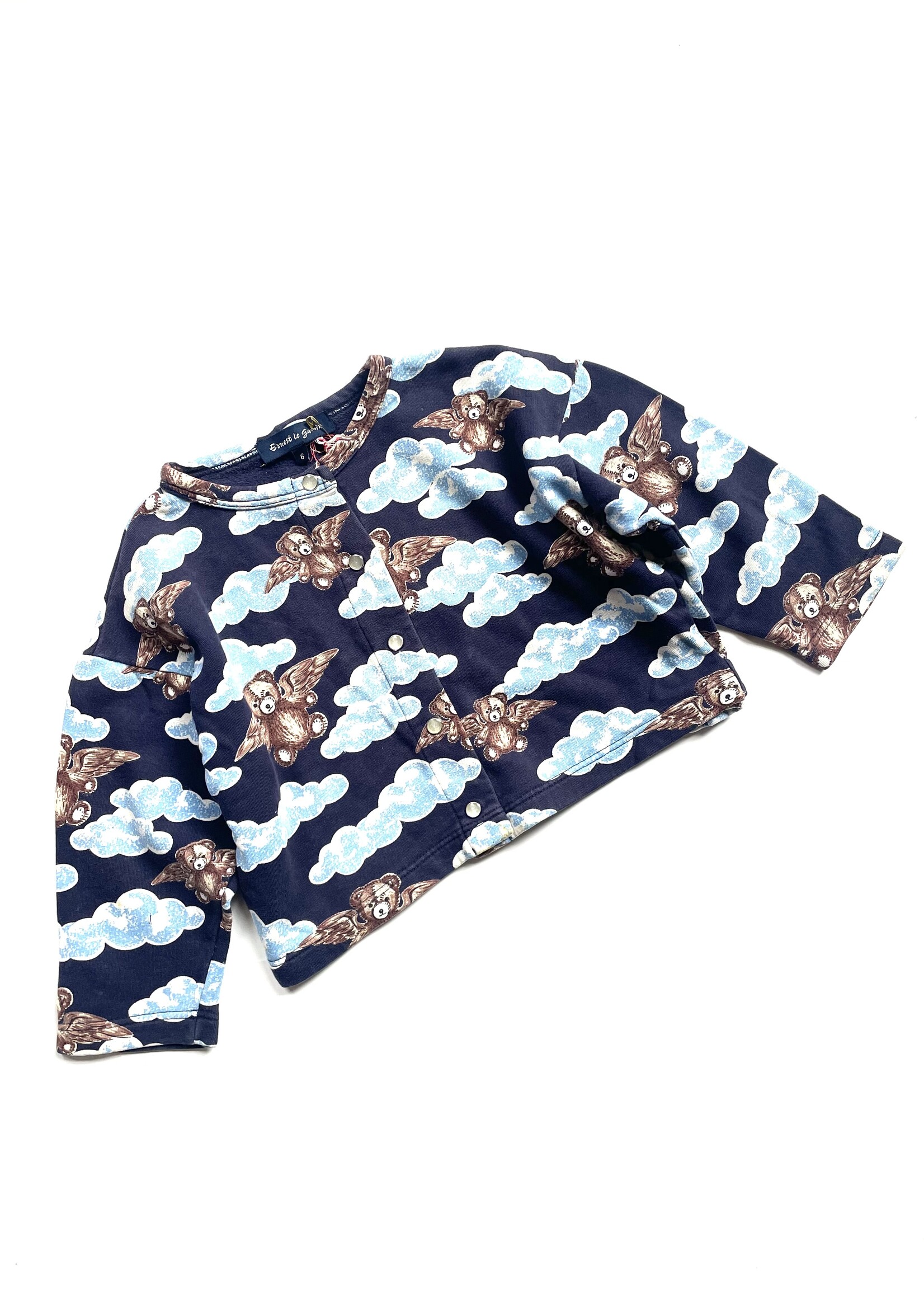Ernest le Gamin Angle Bears short Cloudy Cardigan 4-6y