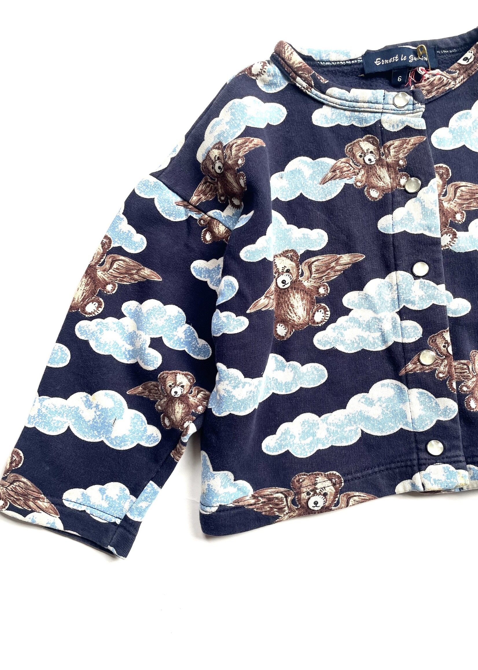 Ernest le Gamin Angle Bears short Cloudy Cardigan 4-6y