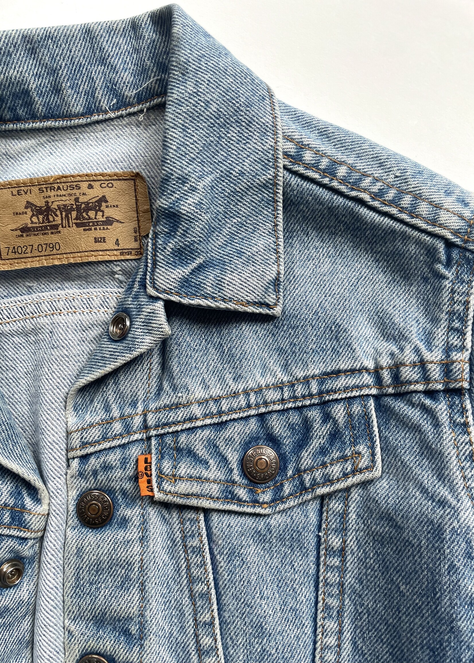 Levi's Orange Tab Light Wash Trucker Jacket 4y