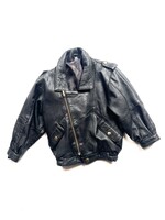 Vintage Leather Bomber Jacket 4y