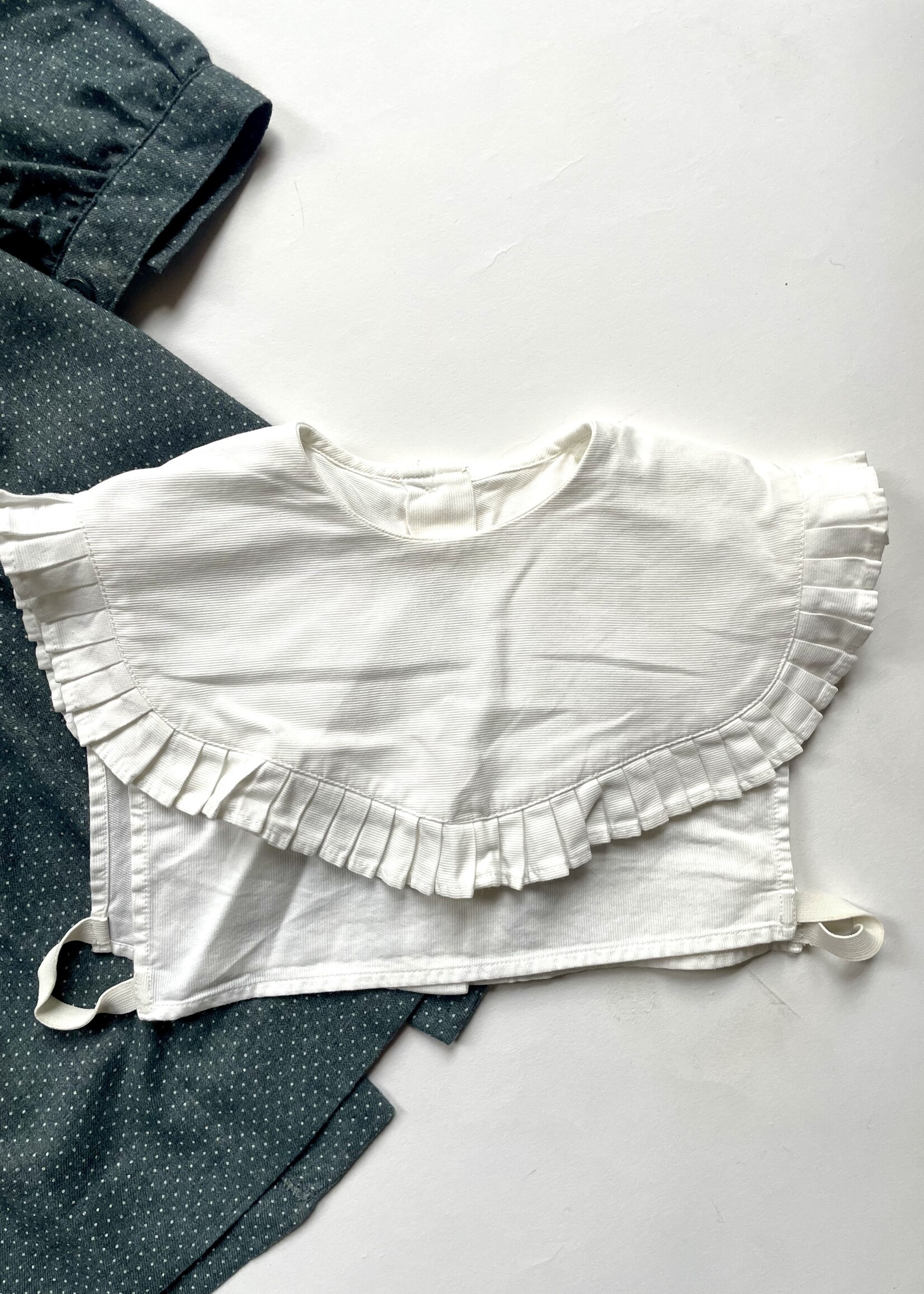 Cacharel Grey Dotted Dress + Frilly Collar 3y