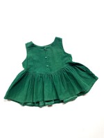 Vintage Green Velvet Frilly Top/Dress 2-6y