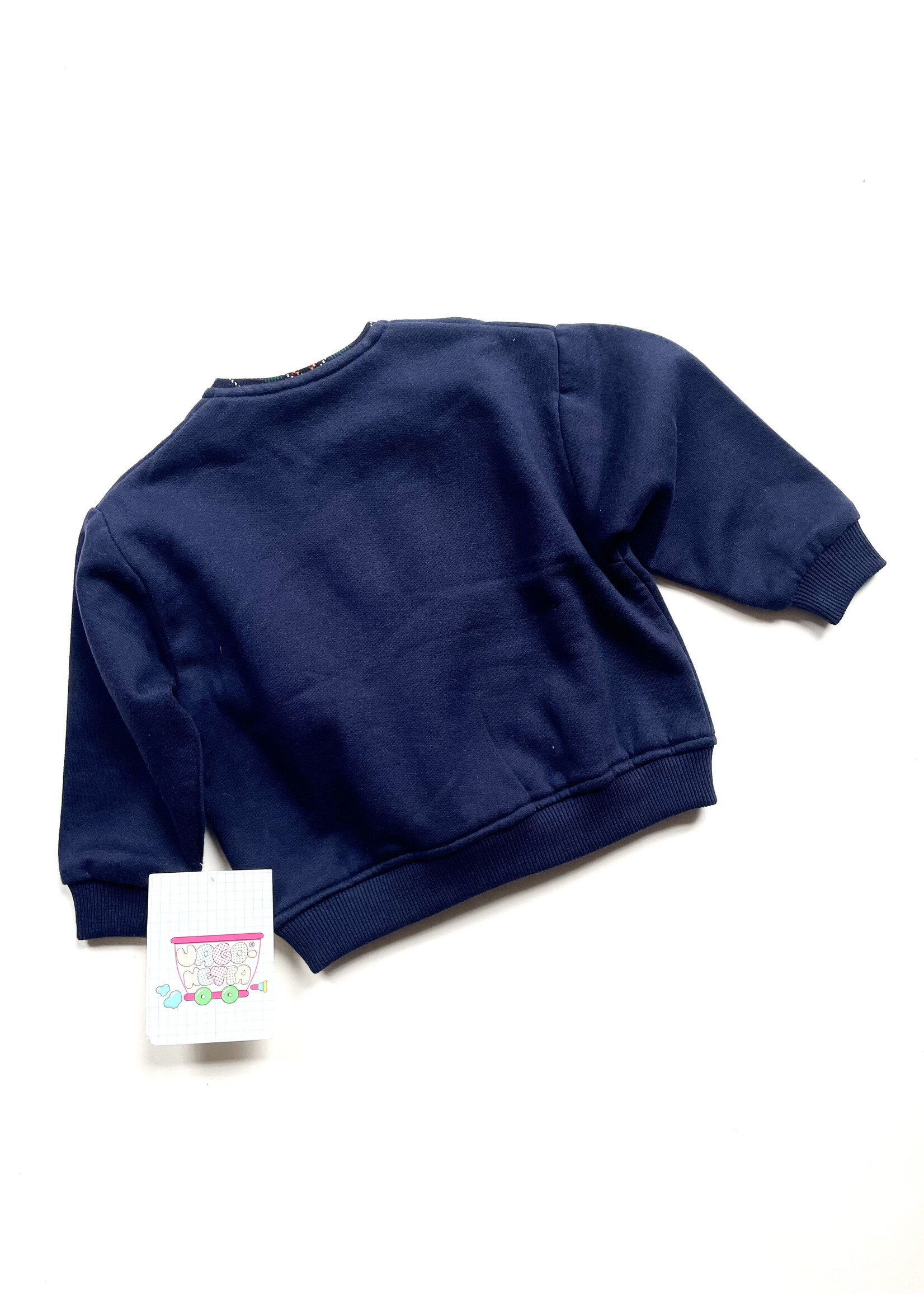 Vintage Navy Blue Tartan Cardigan 18-24m