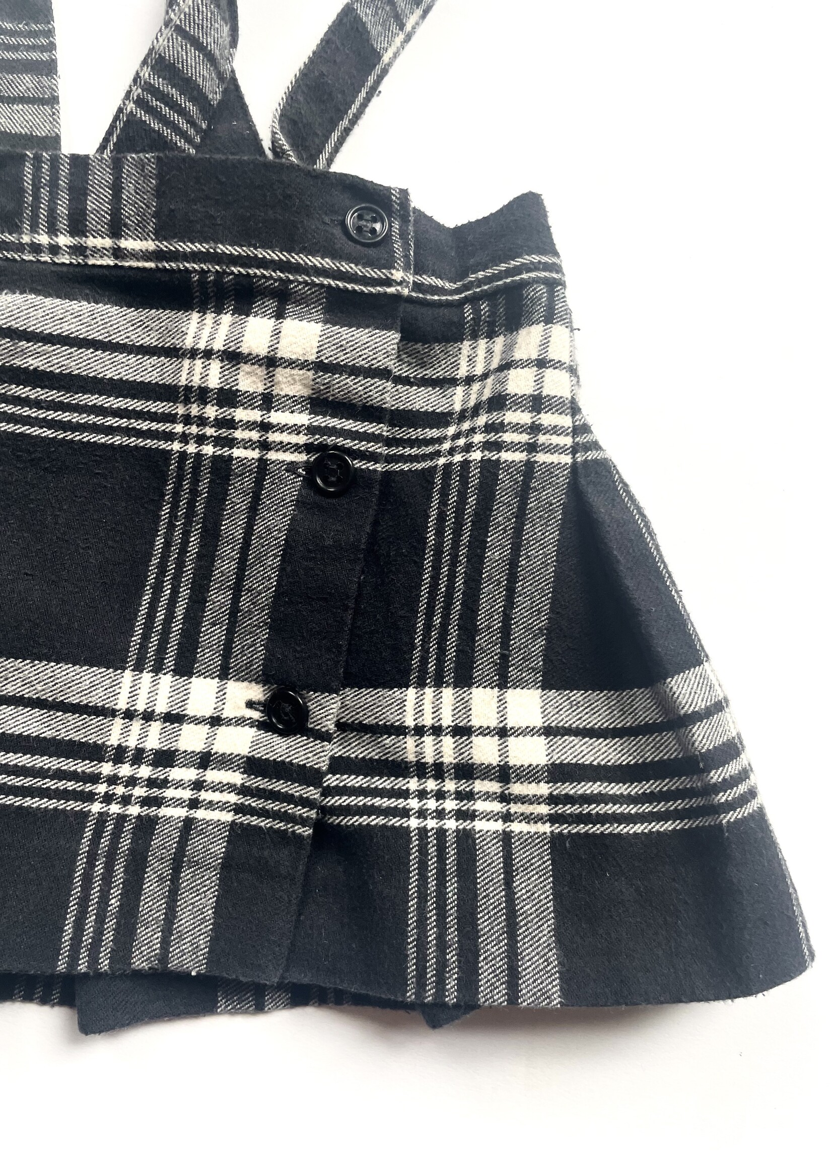 Vintage Tartan Pleated Skirt with Braces 18m