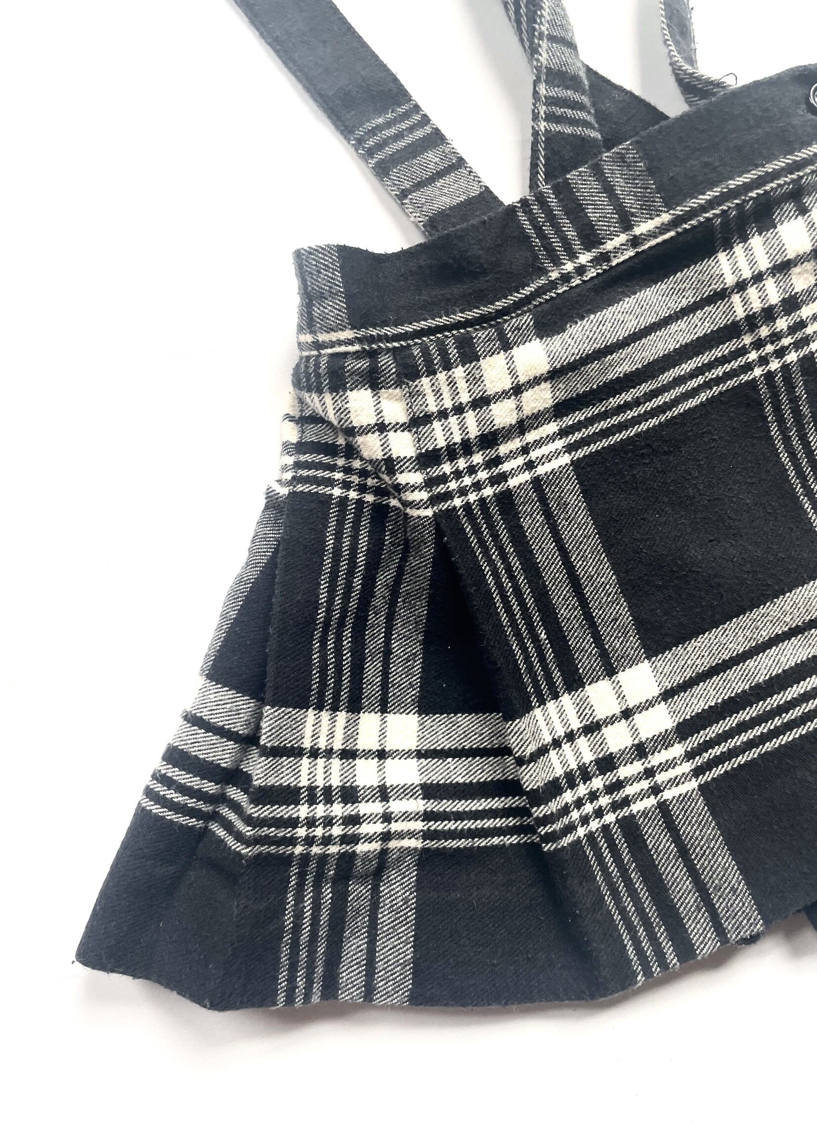 Vintage Tartan Pleated Skirt with Braces 18m