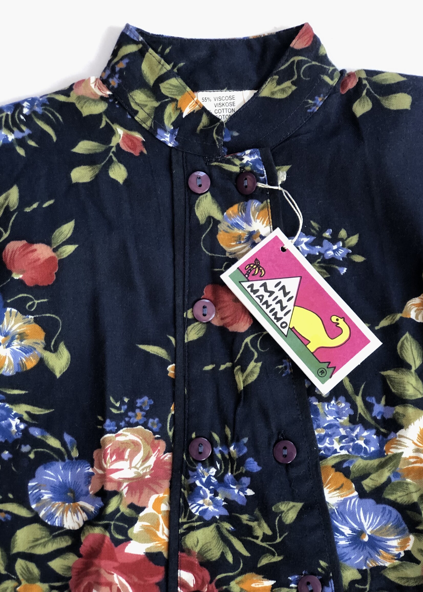 Iniminimanimo Navy blue floral set 12-18m