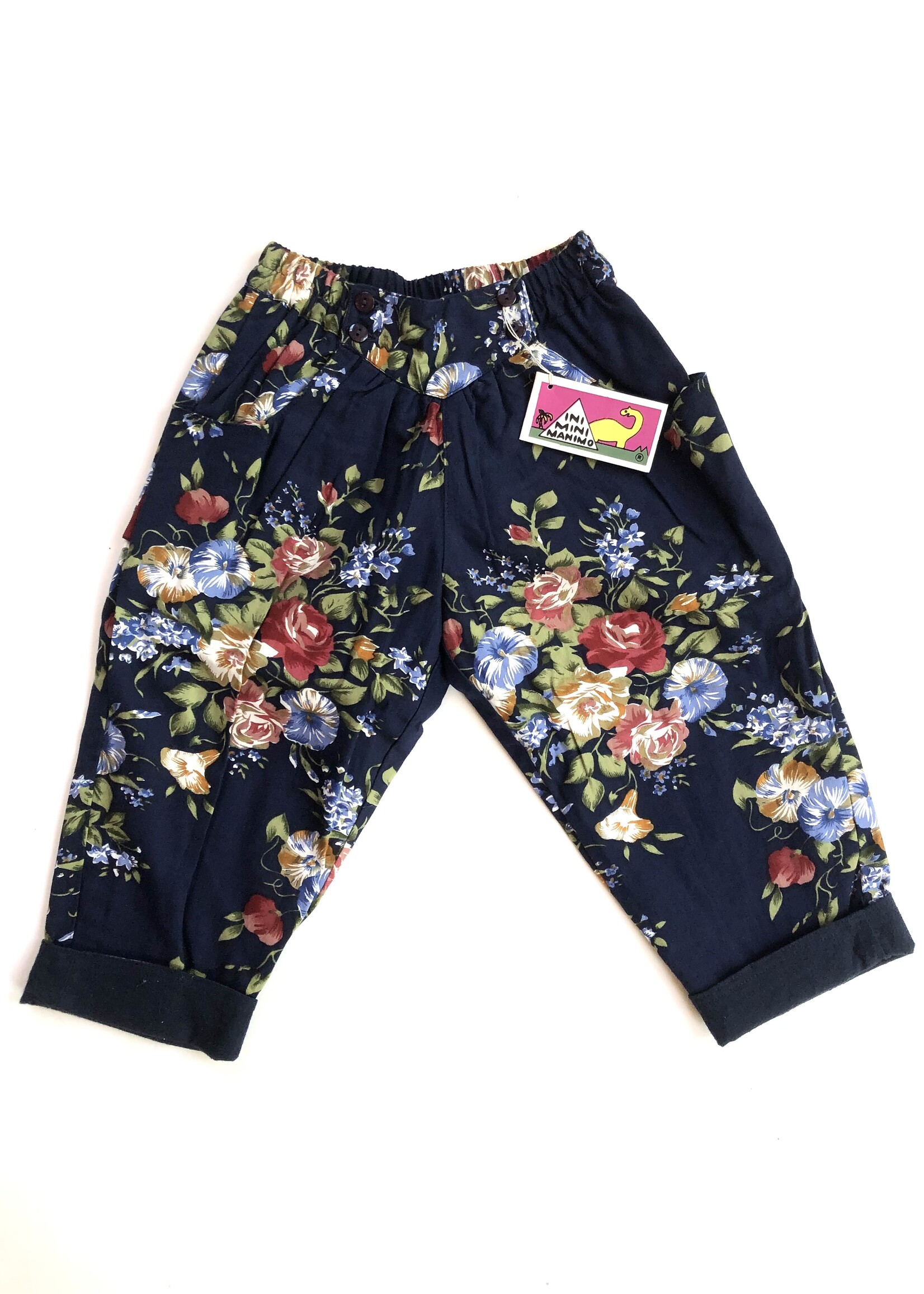 Iniminimanimo Navy blue floral set 12-18m