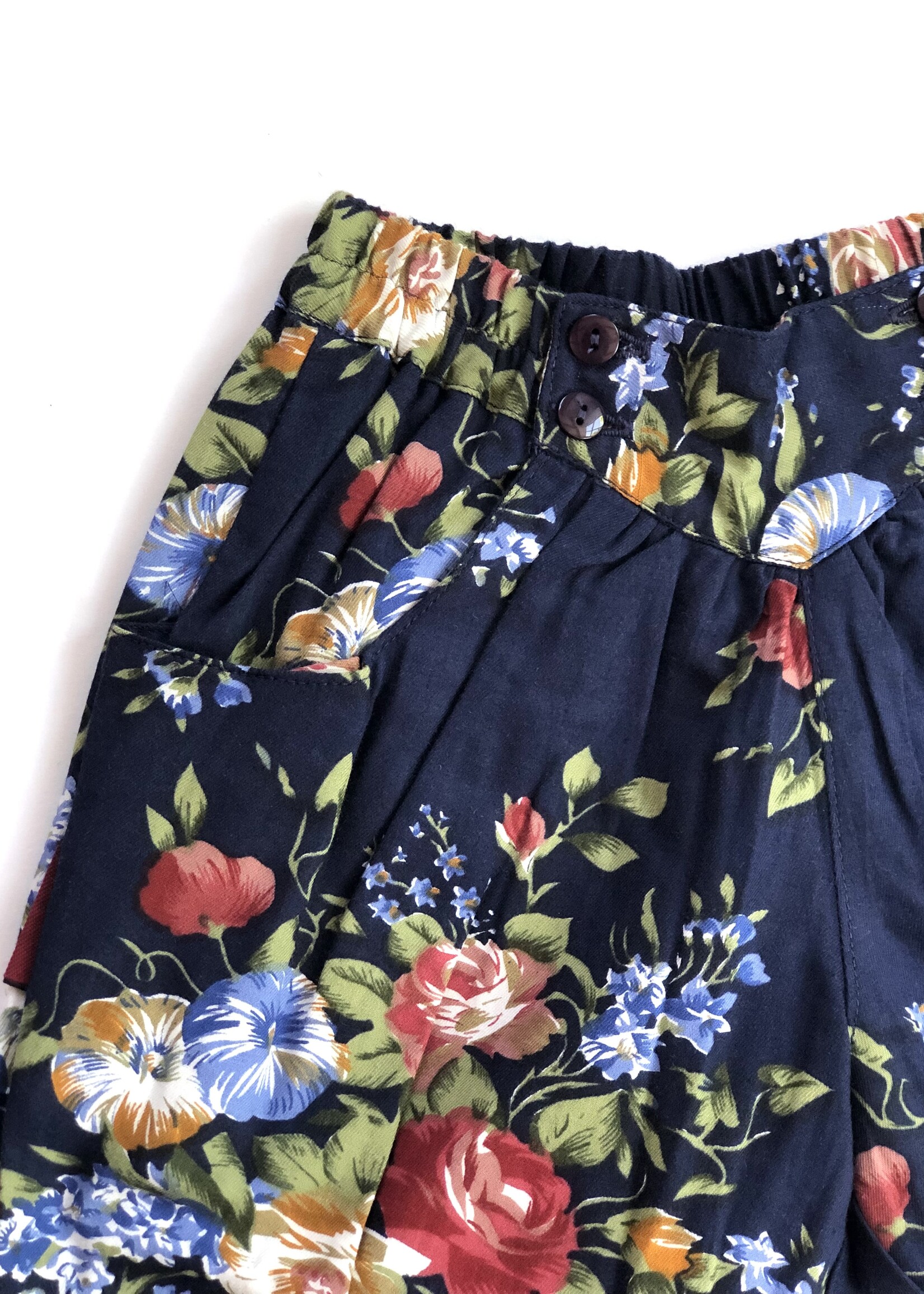 Iniminimanimo Navy blue floral set 12-18m