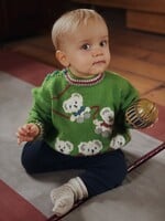 Handmade Matcha Green Wool Koala Sweater 2y