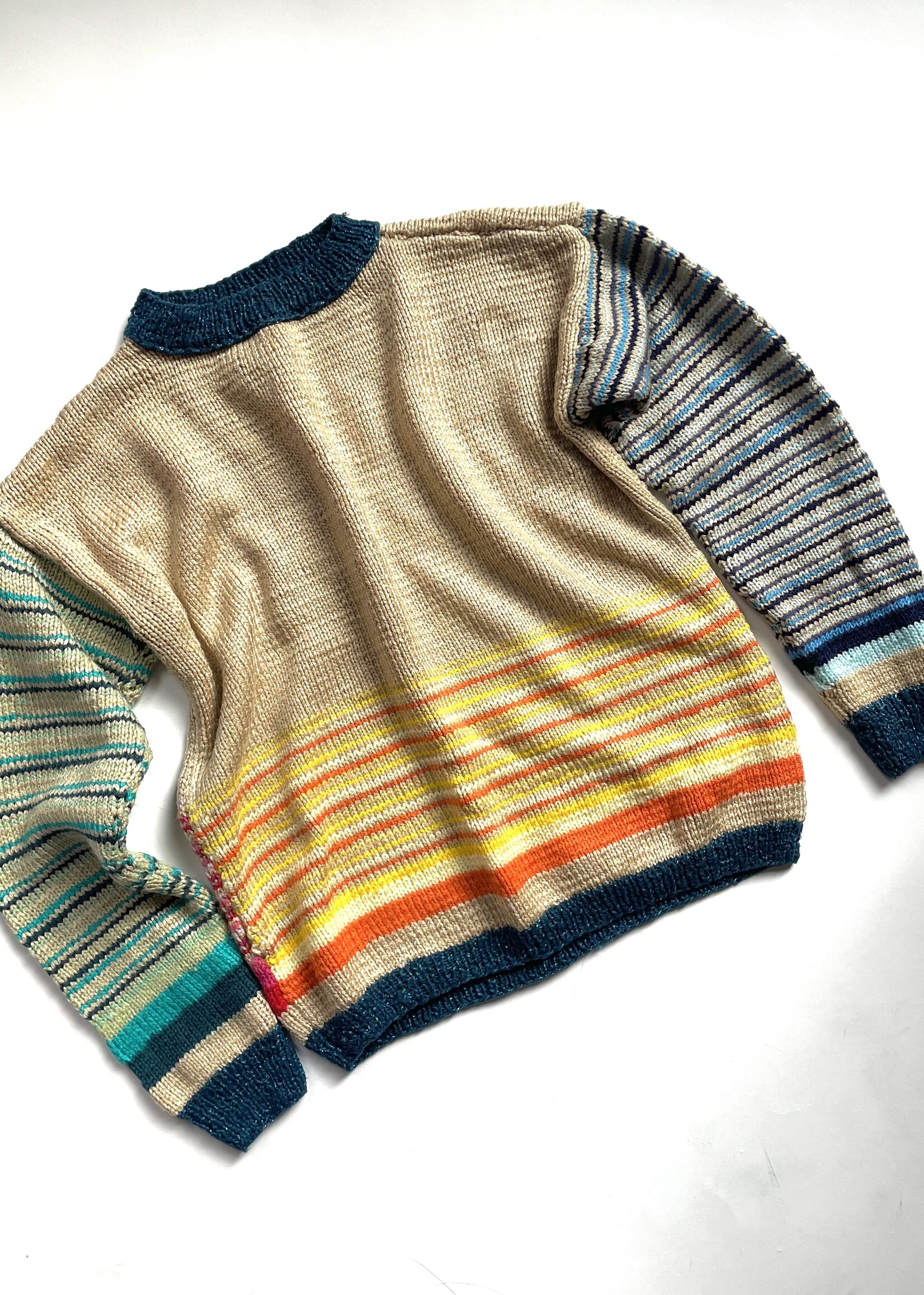 Handmade Striped Sweater 8y