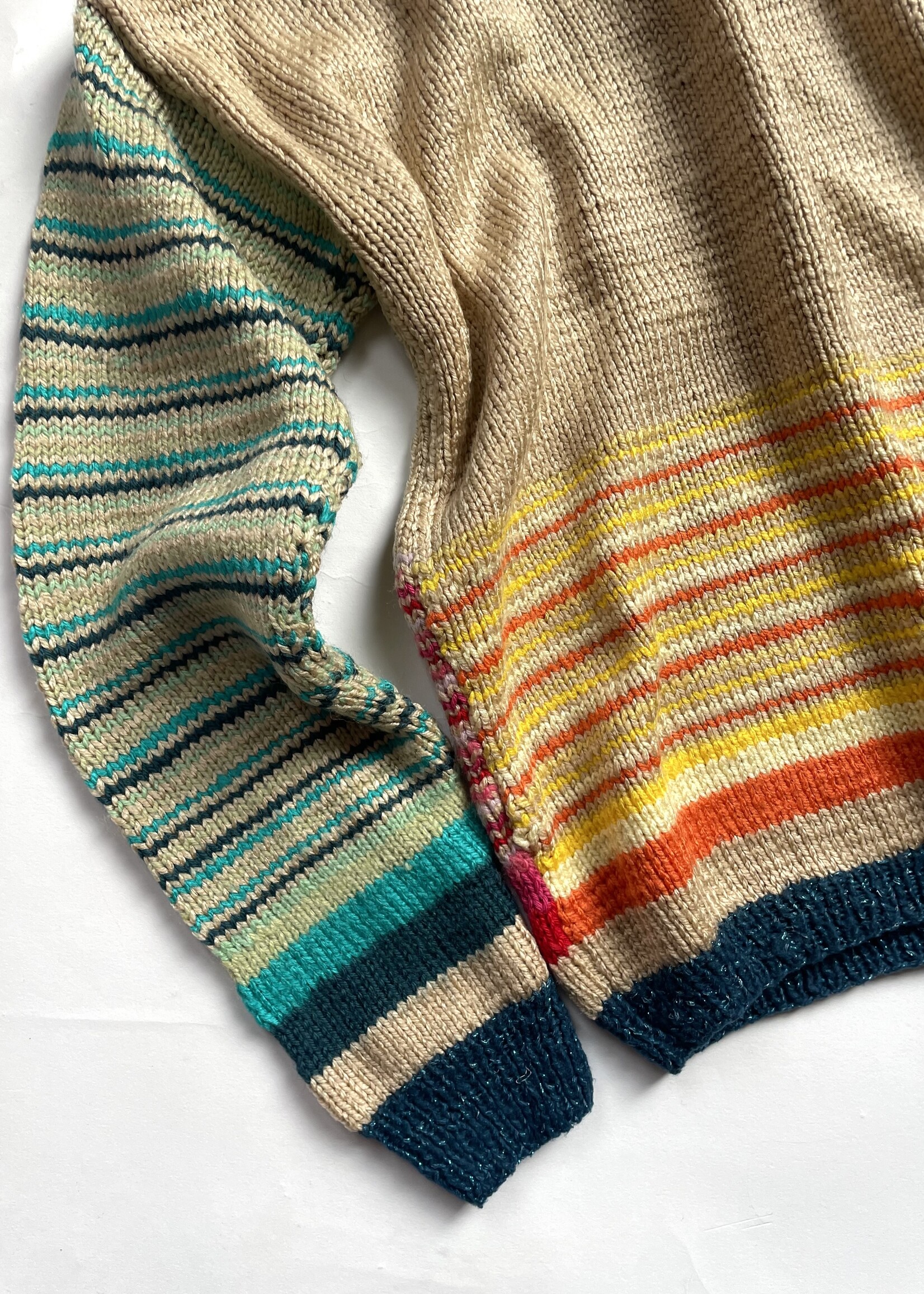 Handmade Striped Sweater 8y
