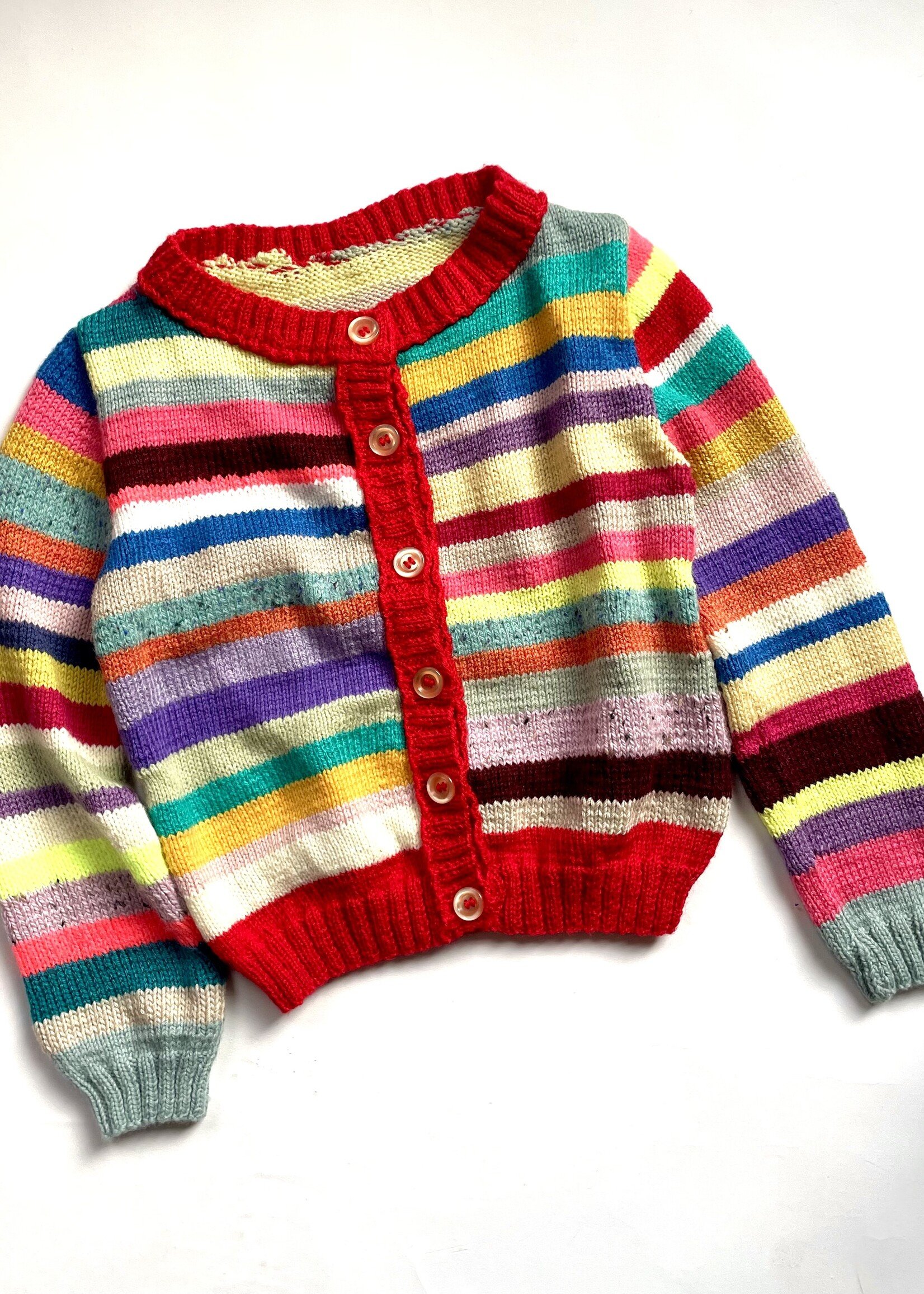 Handmade Striped Cardigan 6y