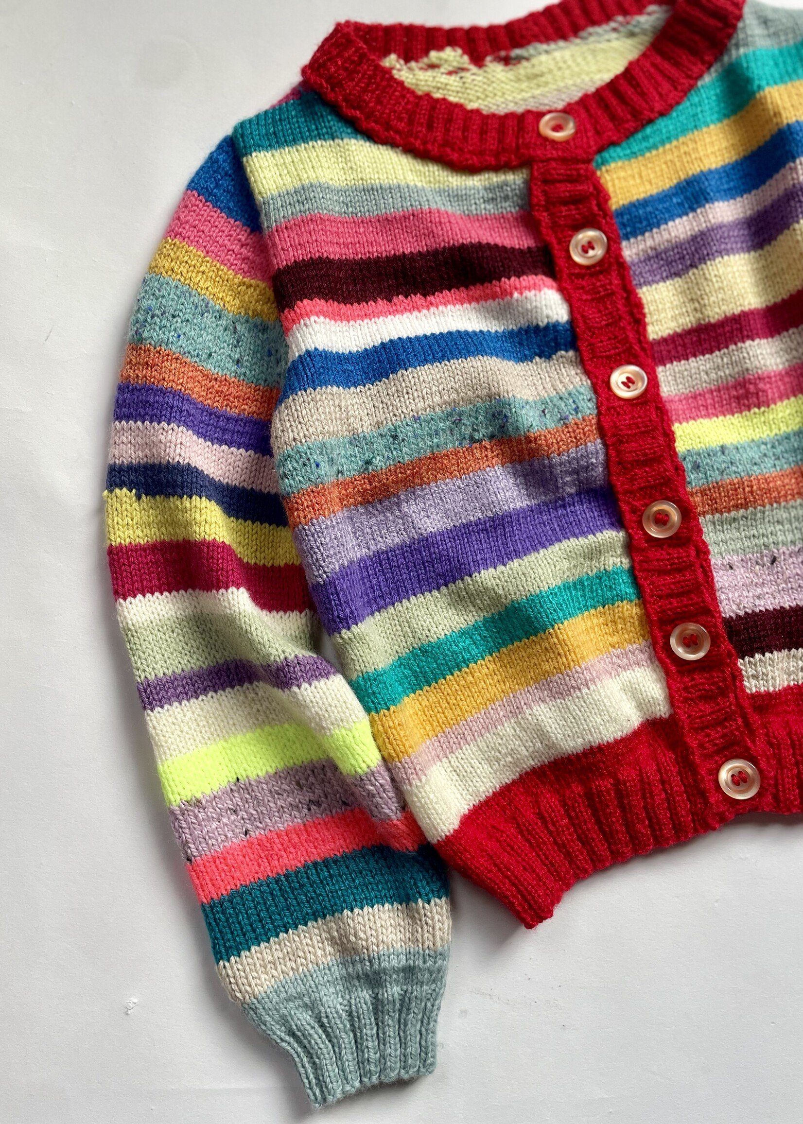 Handmade Striped Cardigan 6y