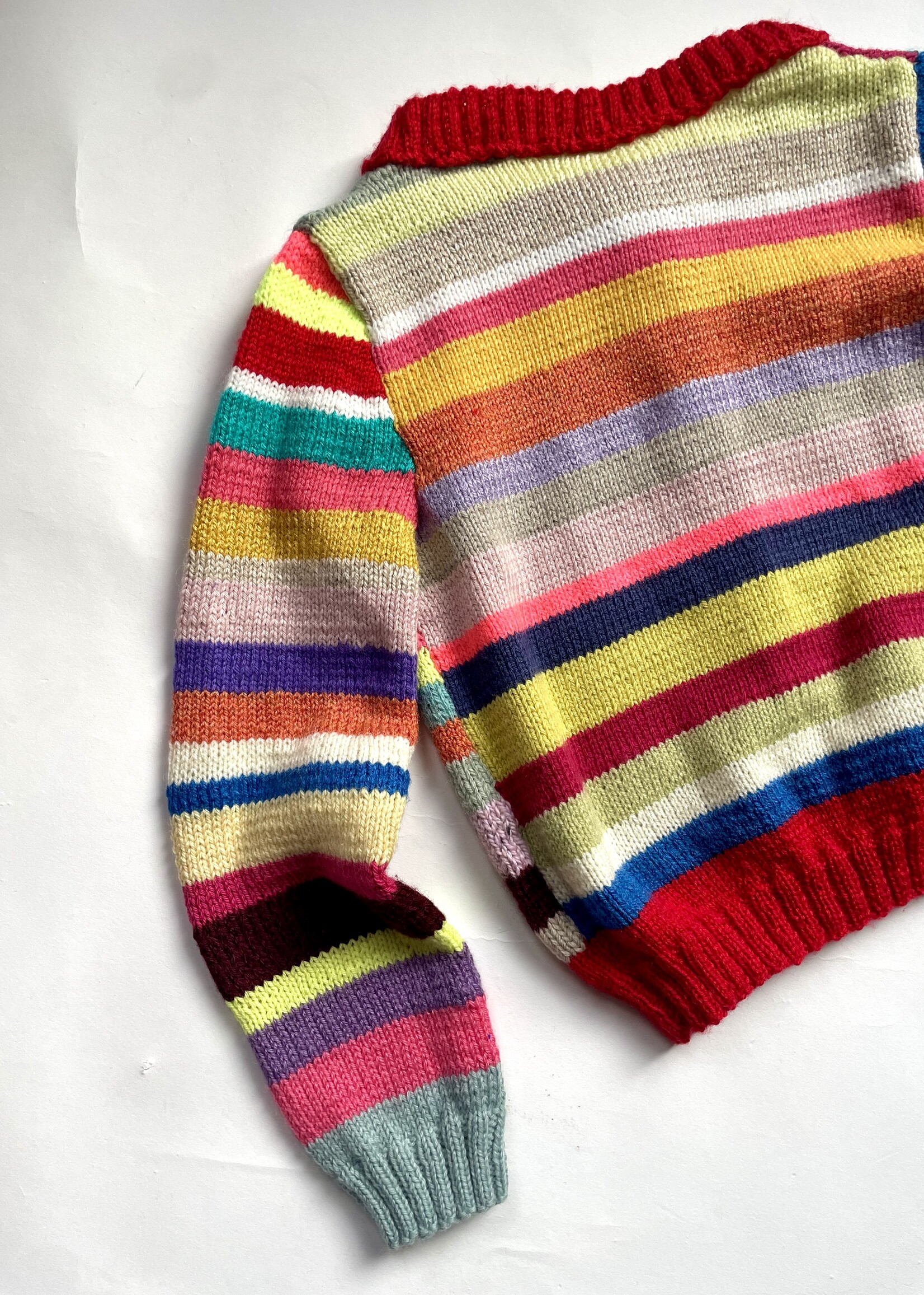 Handmade Striped Cardigan 6y