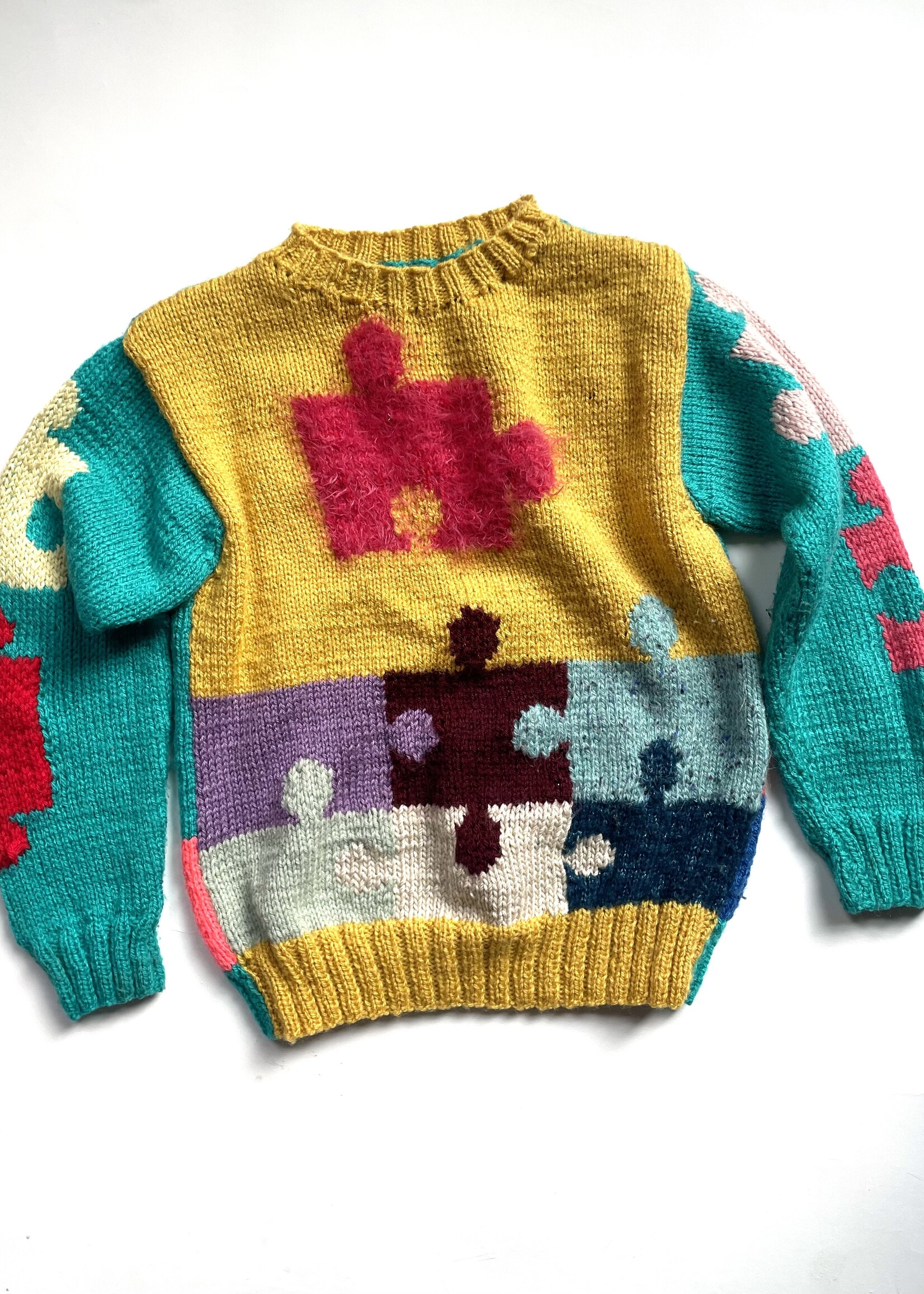 Handmade Puzzle Sweater 6y