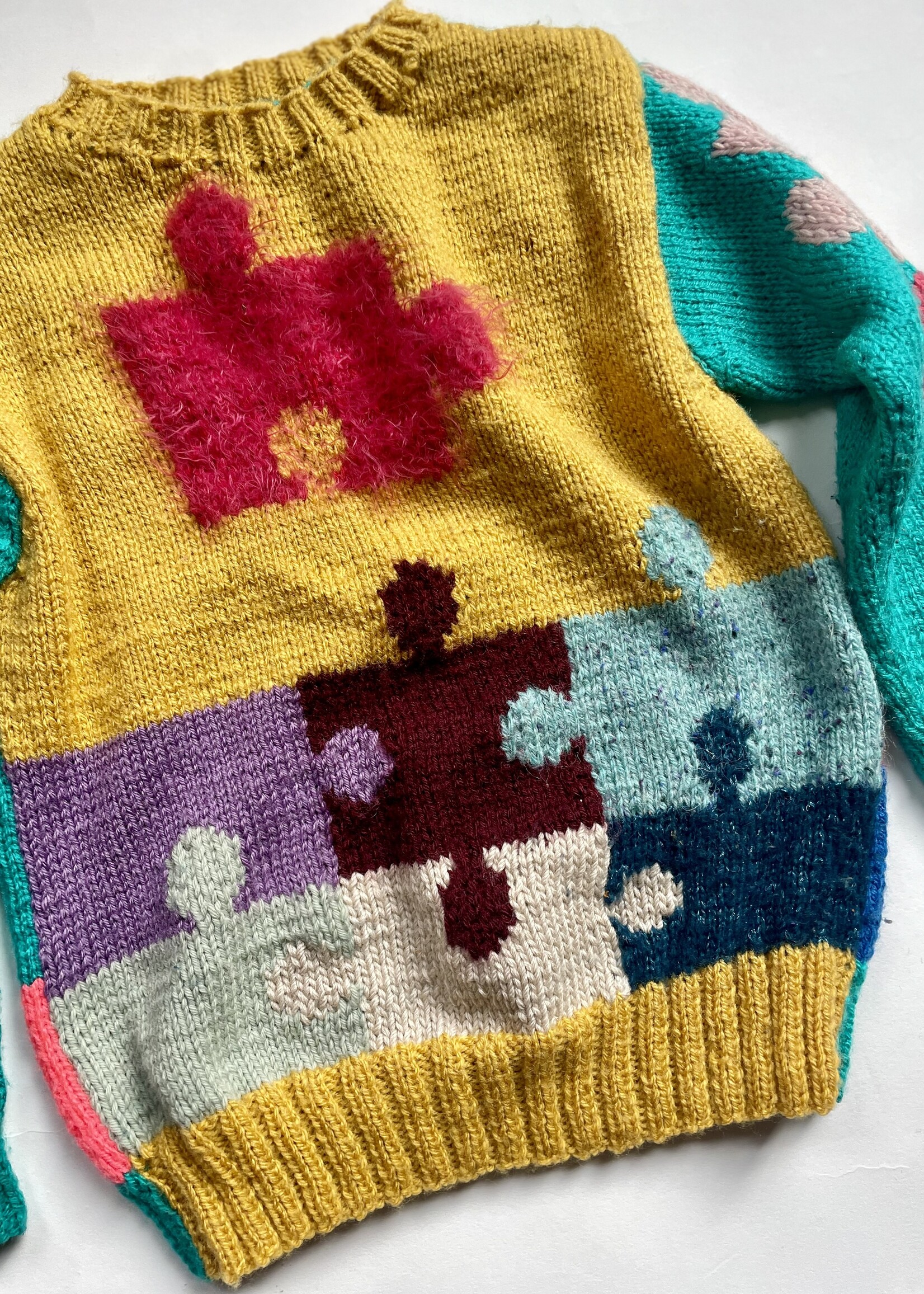 Handmade Puzzle Sweater 6y
