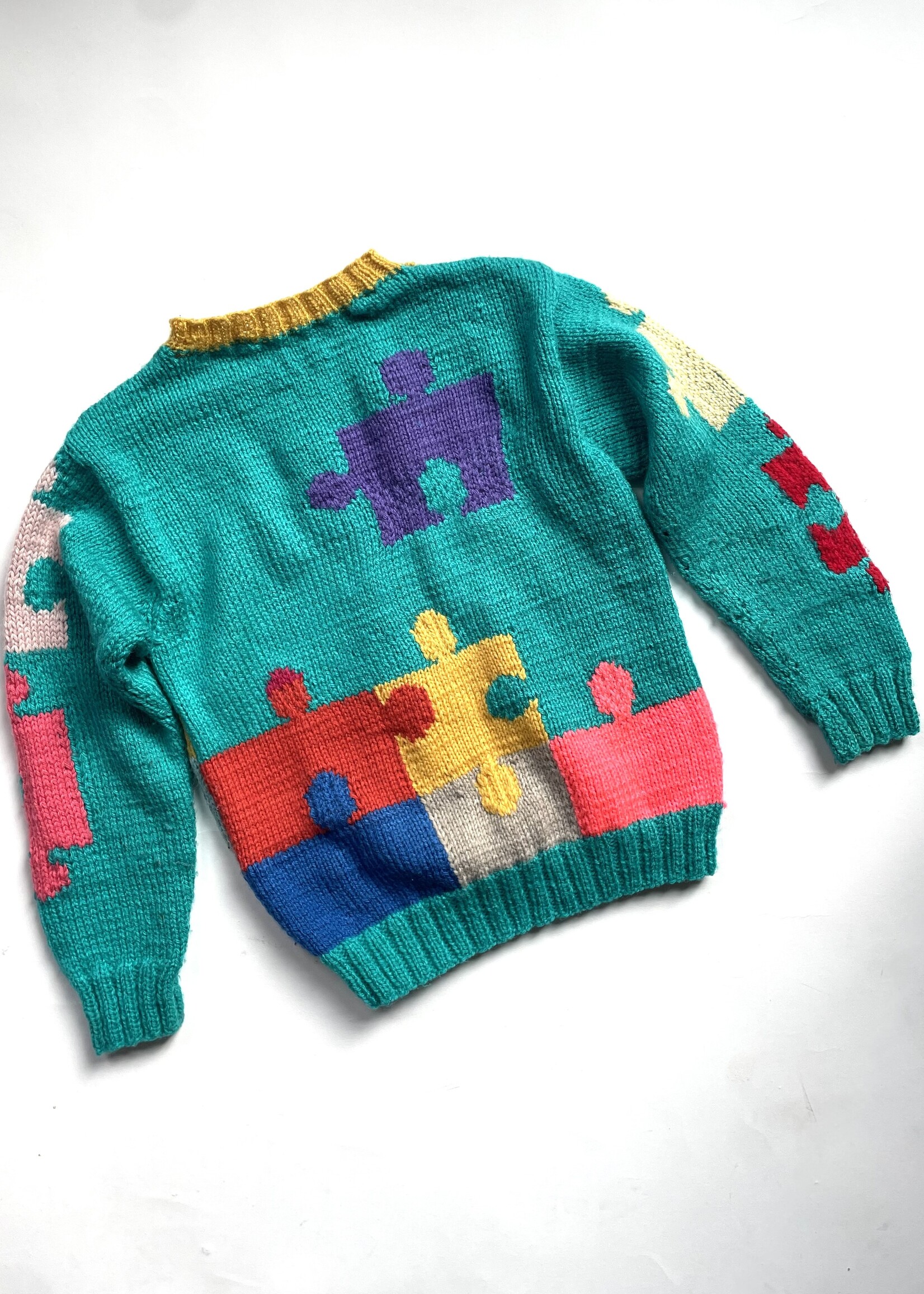 Handmade Puzzle Sweater 6y
