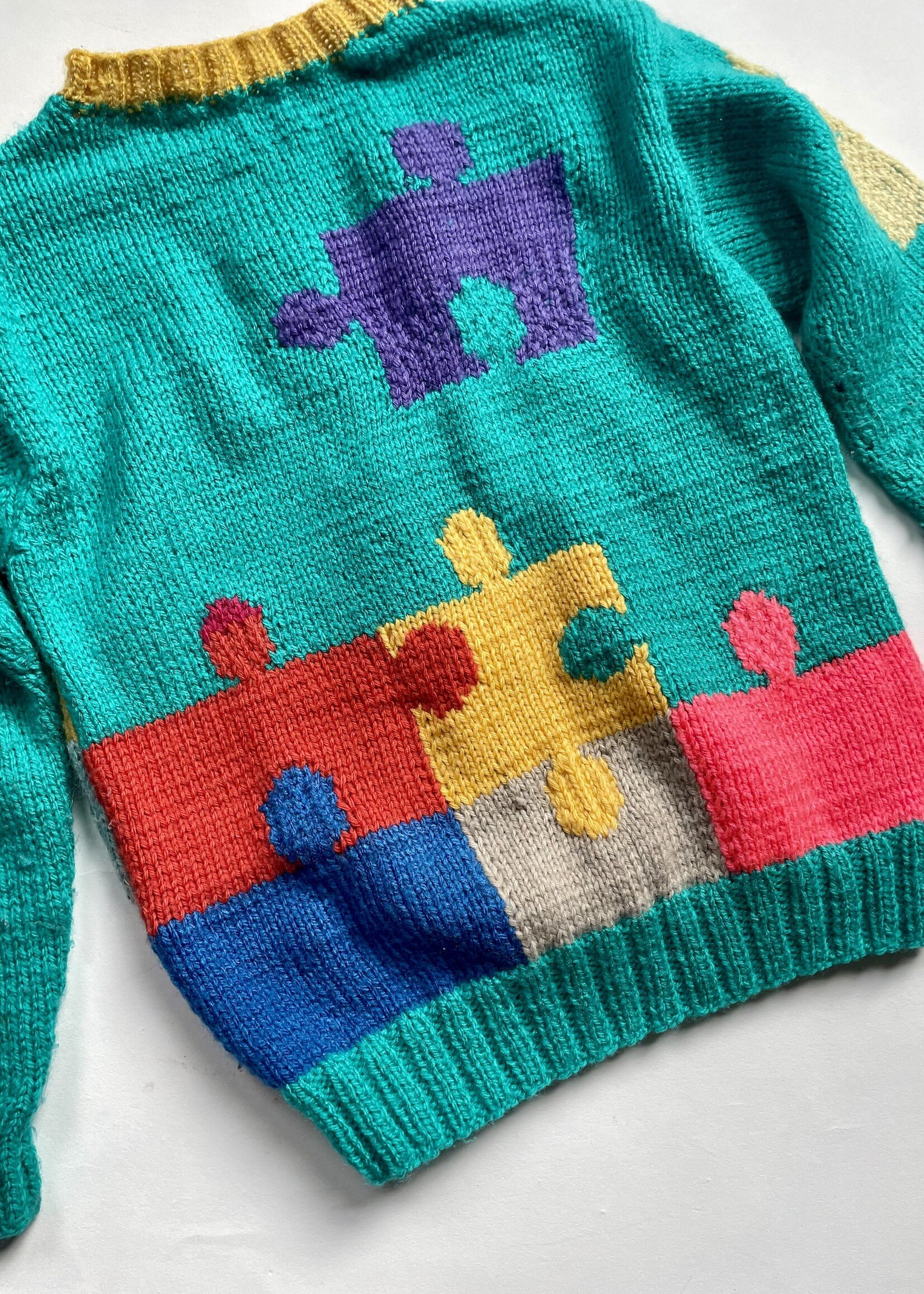 Handmade Puzzle Sweater 6y