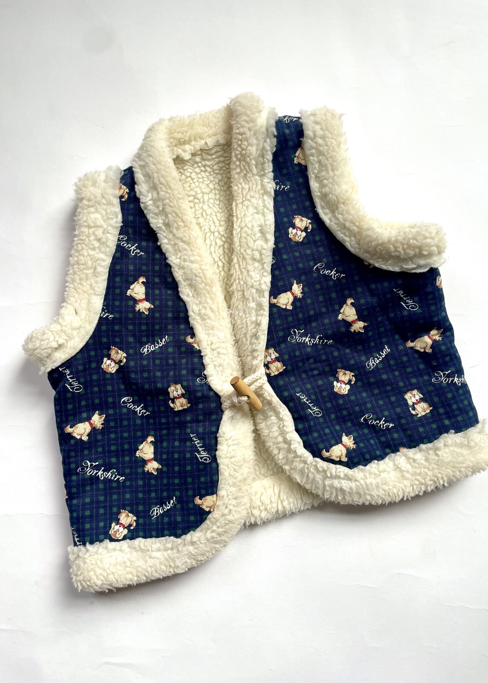 Vintage Sherpa Dogs Waistcoat 18-24m