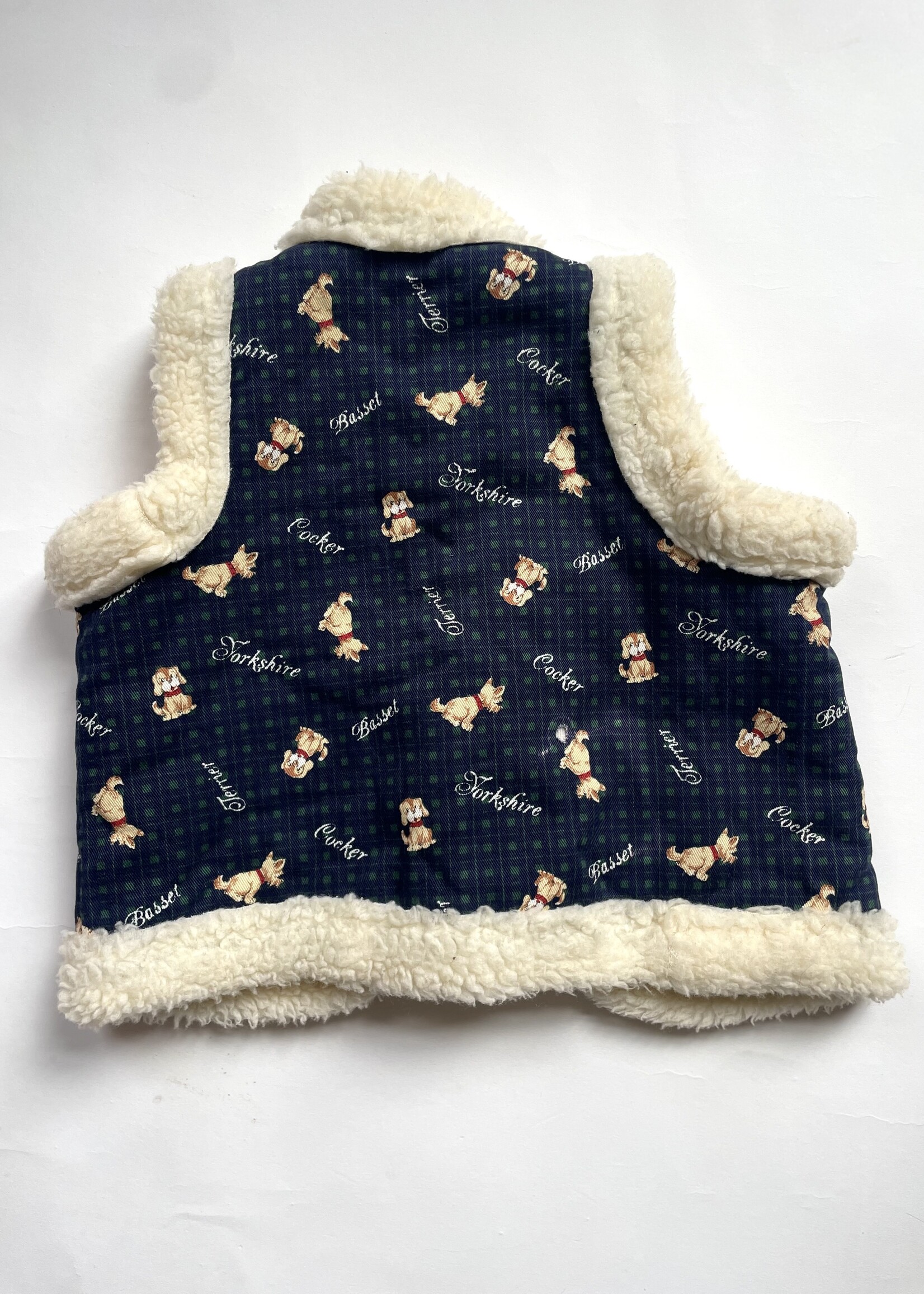 Vintage Sherpa Dogs Waistcoat 18-24m