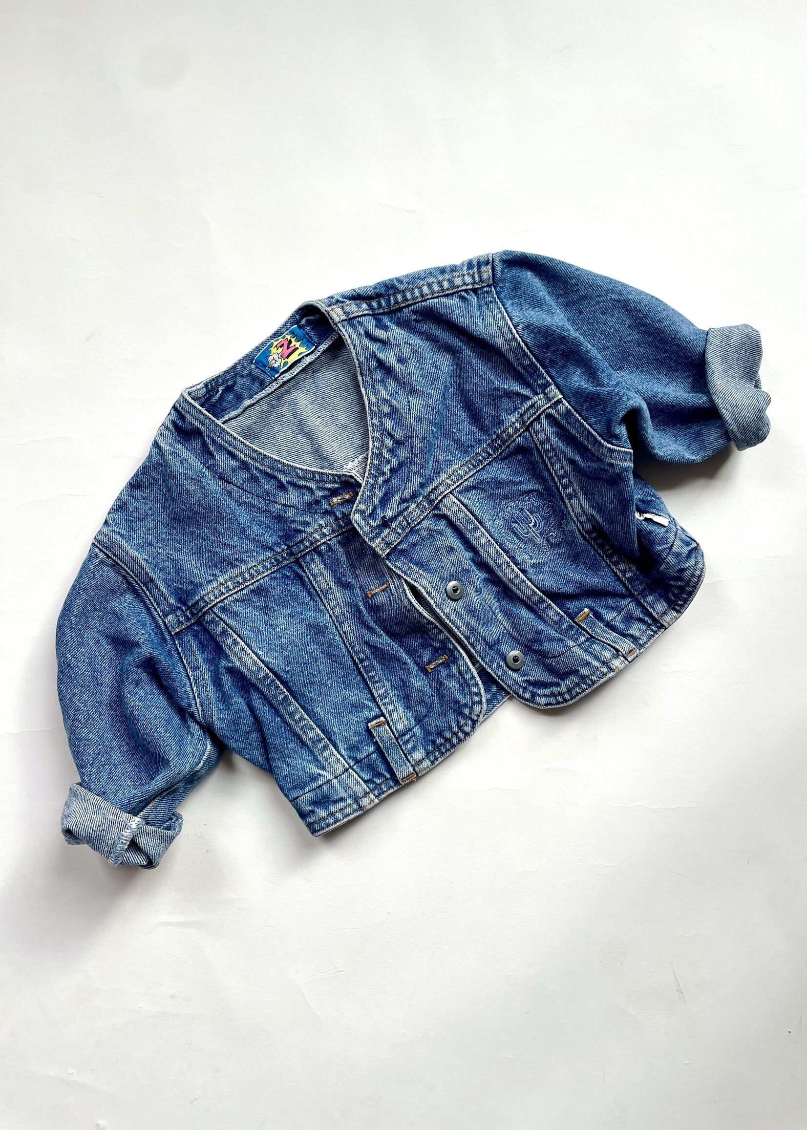 Vintage Cropped Denim Cactus Jacket 2-3y