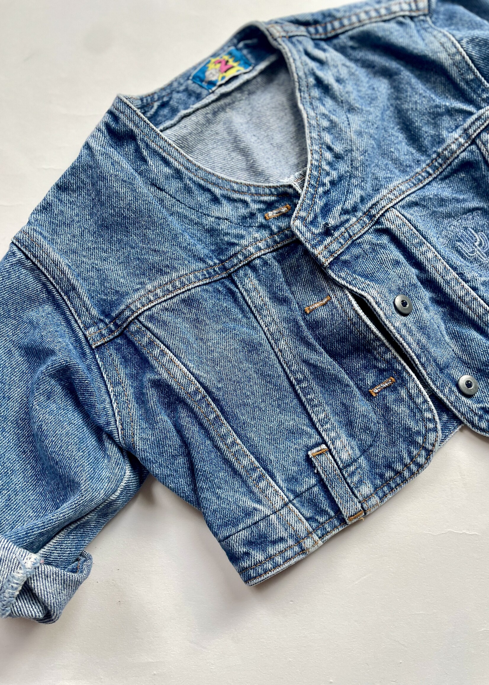 Vintage Cropped Denim Cactus Jacket 2-3y