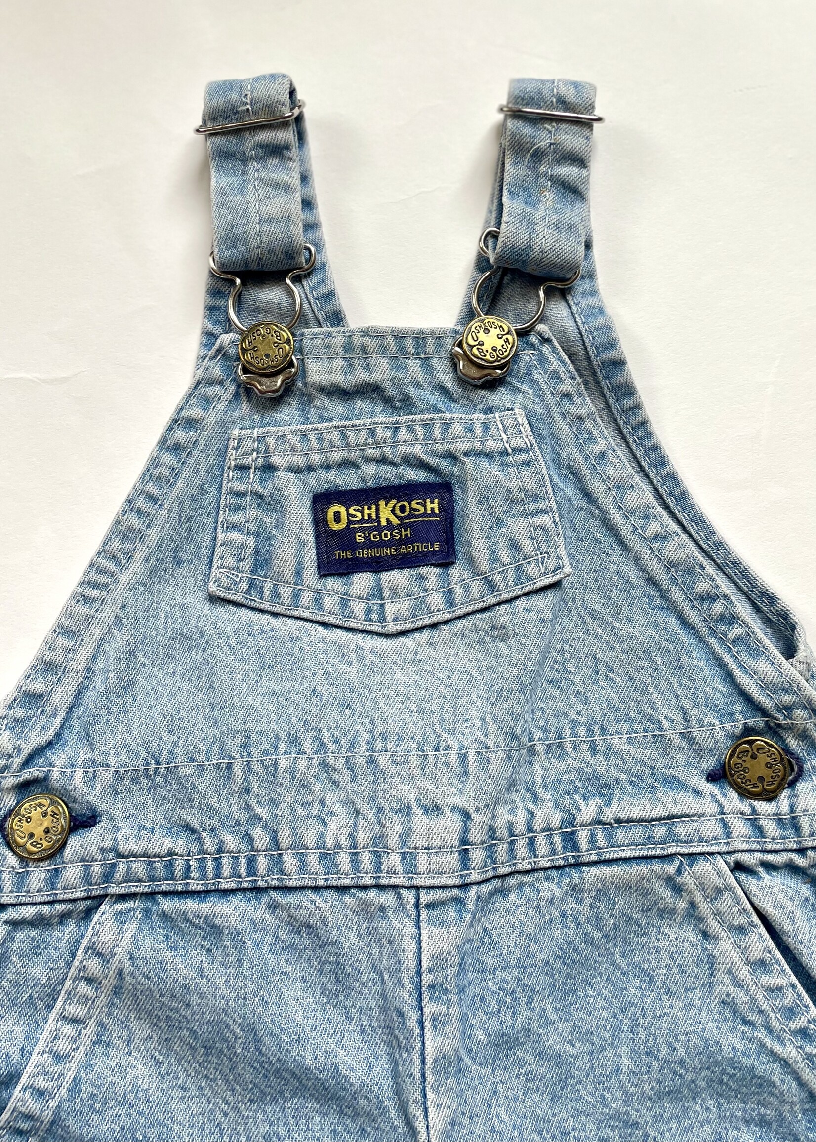 OshKosh USA Light Wash Denim Dungarees 6m