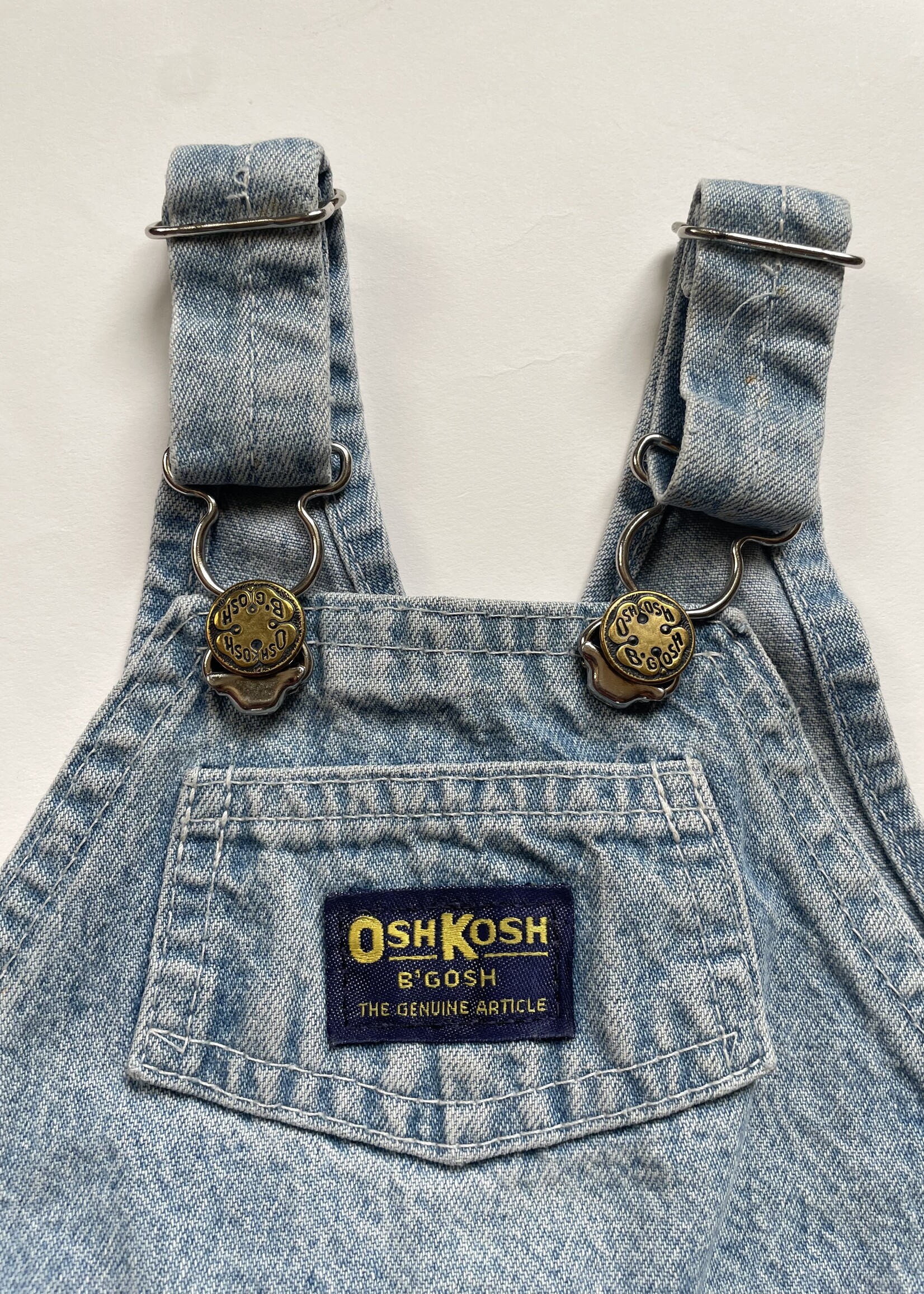 OshKosh USA Light Wash Denim Dungarees 6m