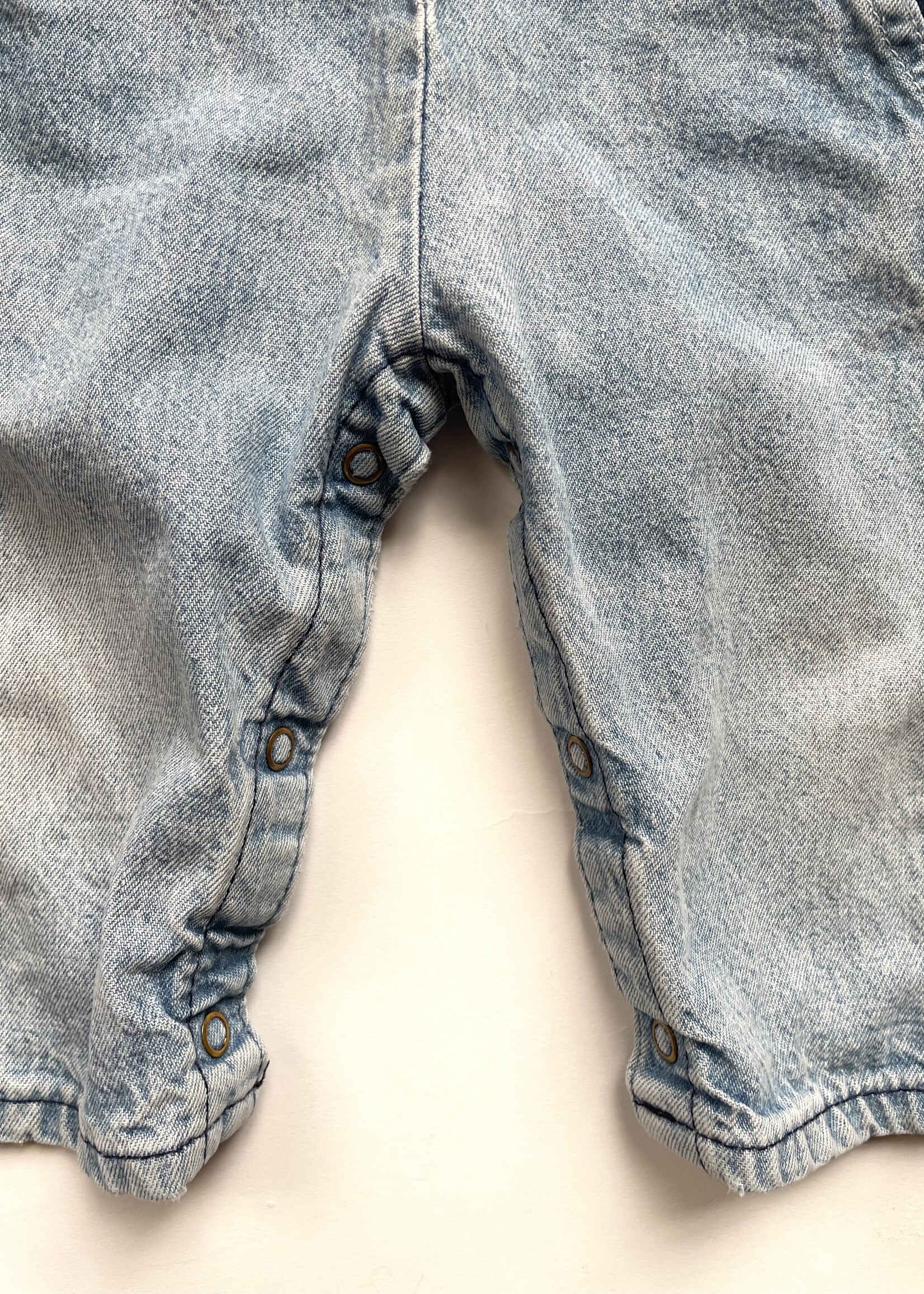 OshKosh USA Light Wash Denim Dungarees 6m