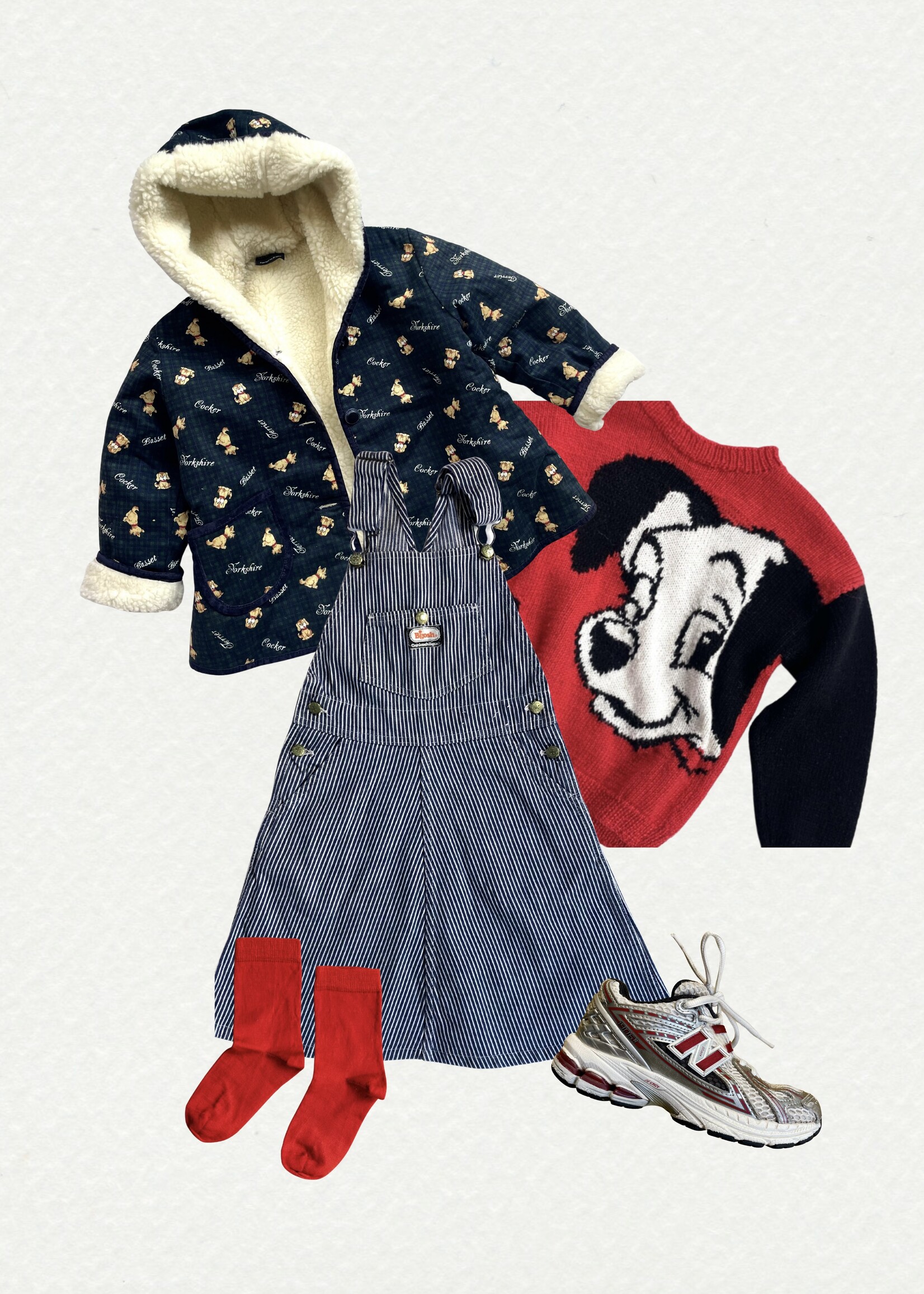 OshKosh Union Made Striped denim pinafore dress7- 8y