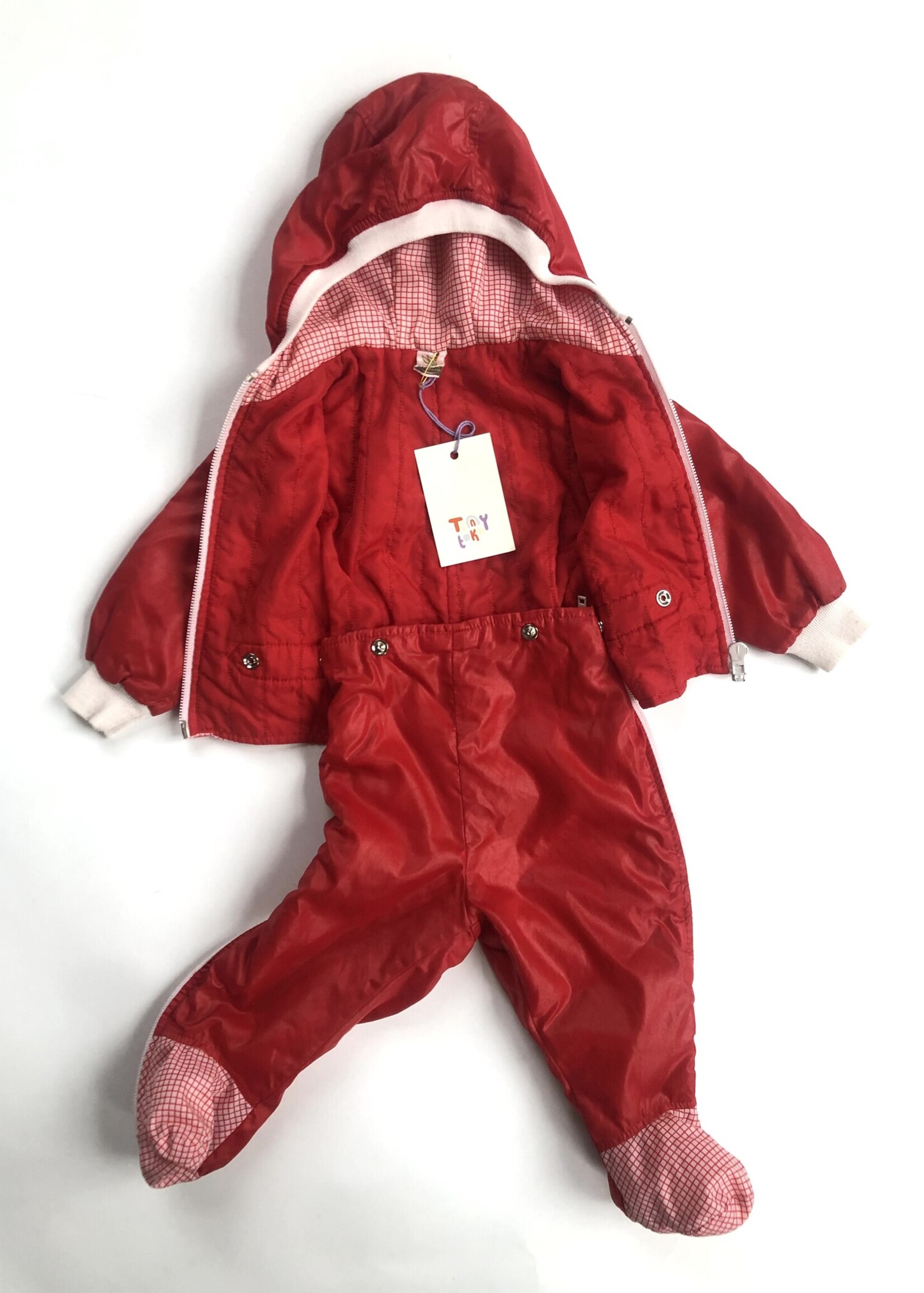 Vintage Red Winter Suit 9-12m