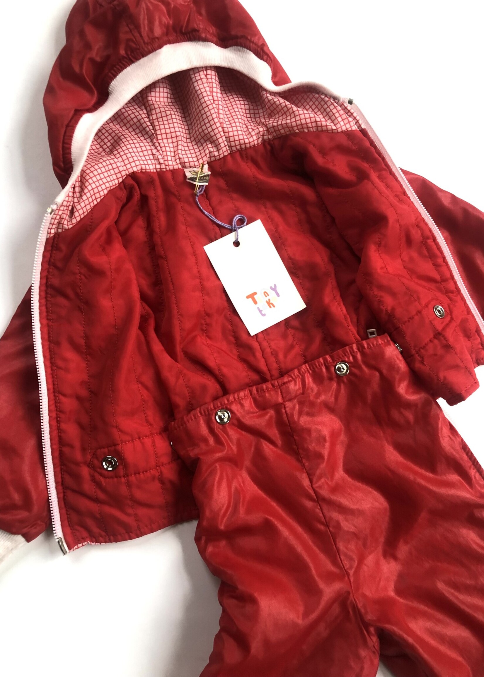 Vintage Red Winter Suit 9-12m