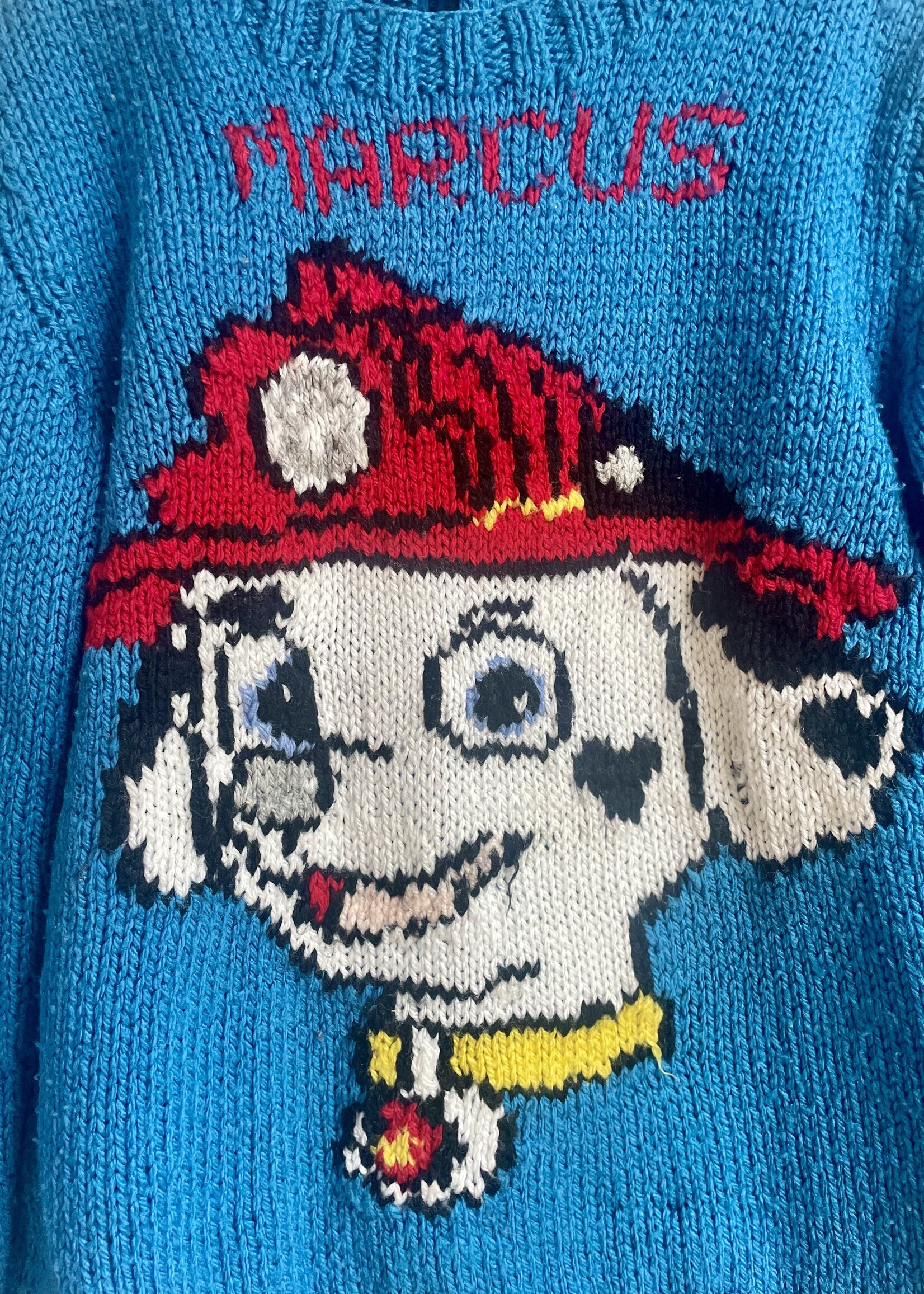 Handmade Paw Patrol Marcus Sweater 6y